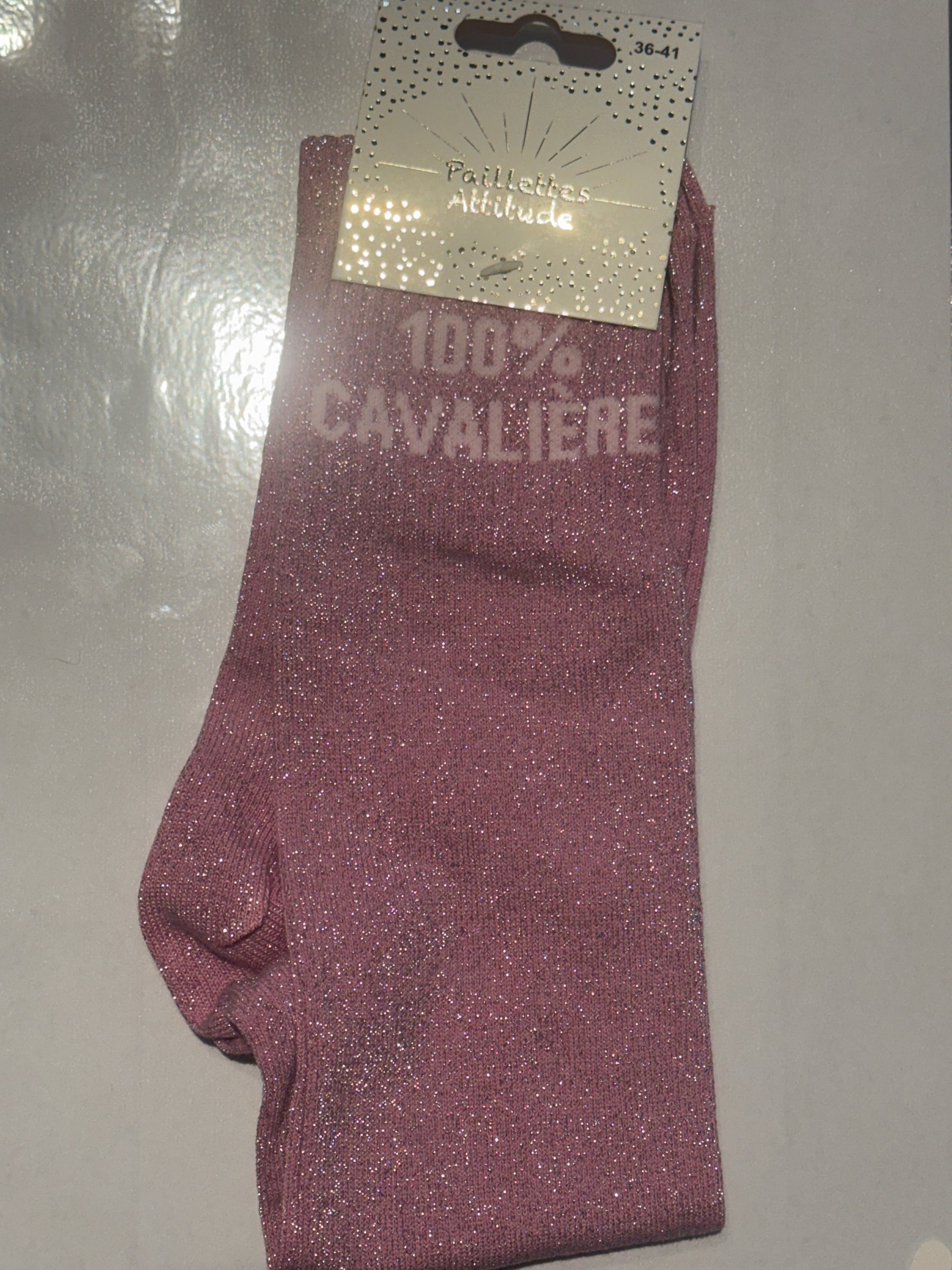 Chaussettes d’équitation à paillettes – Team JL Jump main image 0