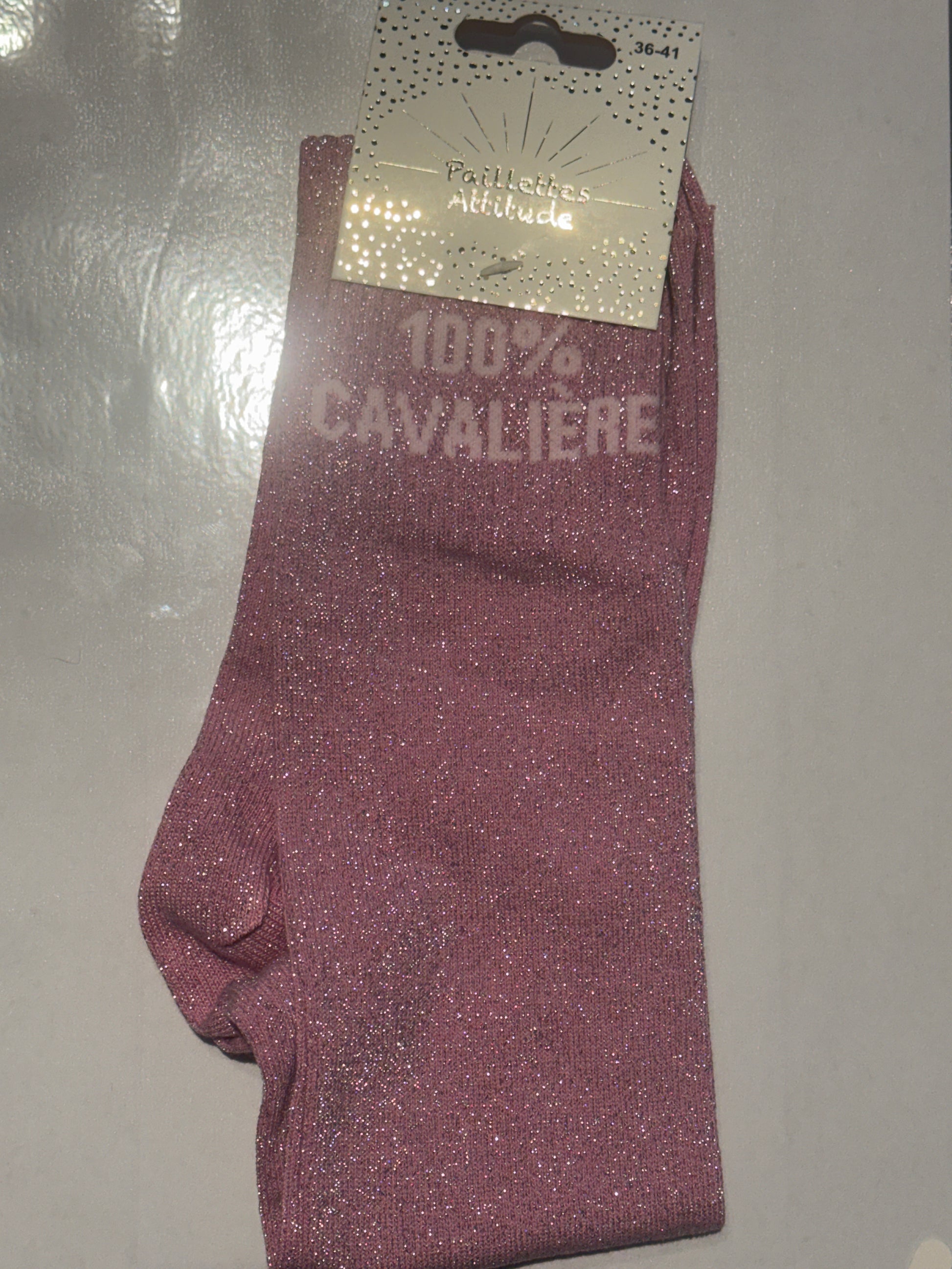 chaussette pailletée 100% cavalière 36/41
