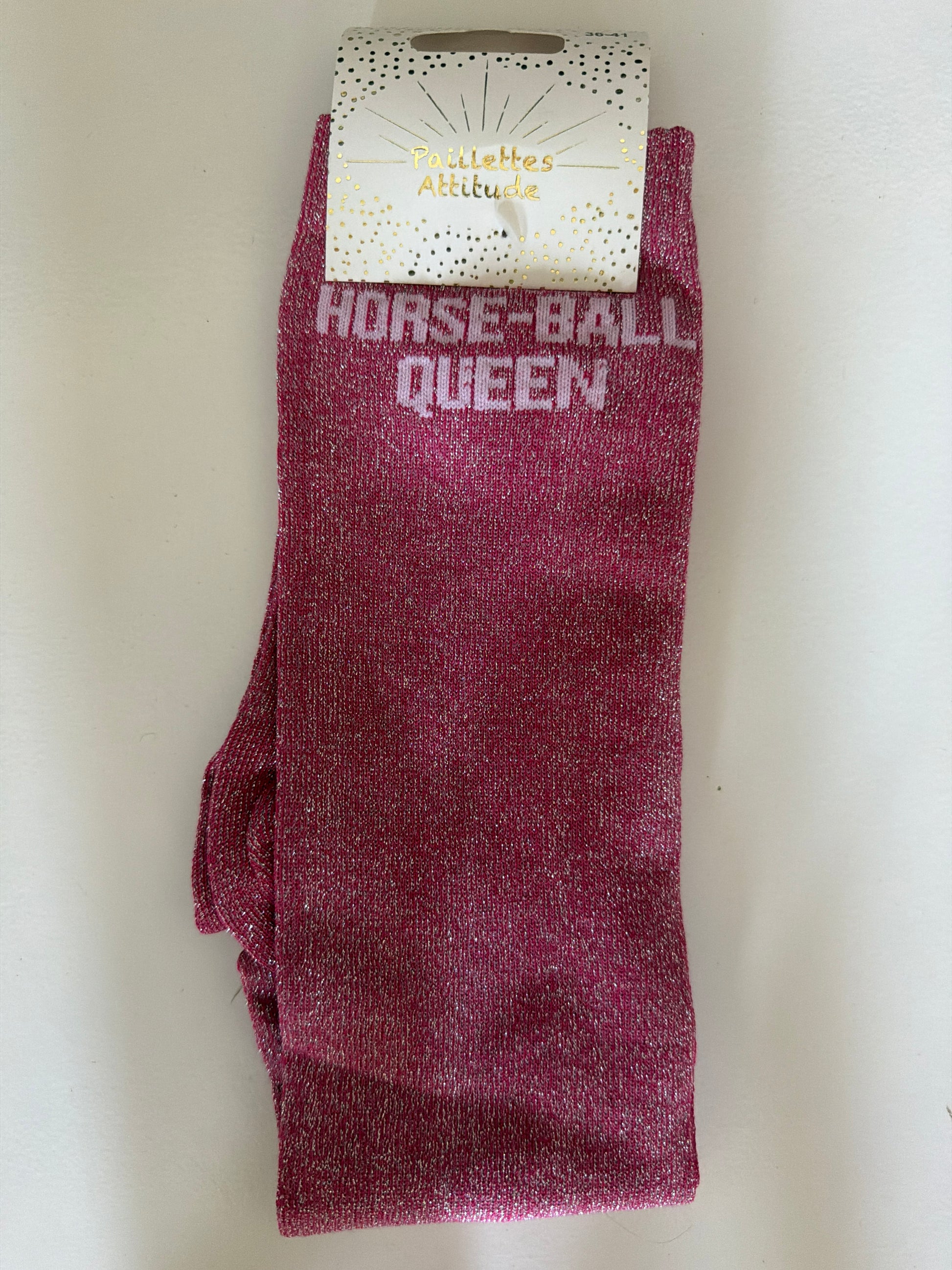 Chaussette équitation pailletée 36-41 HORSE-BALL QUEEN