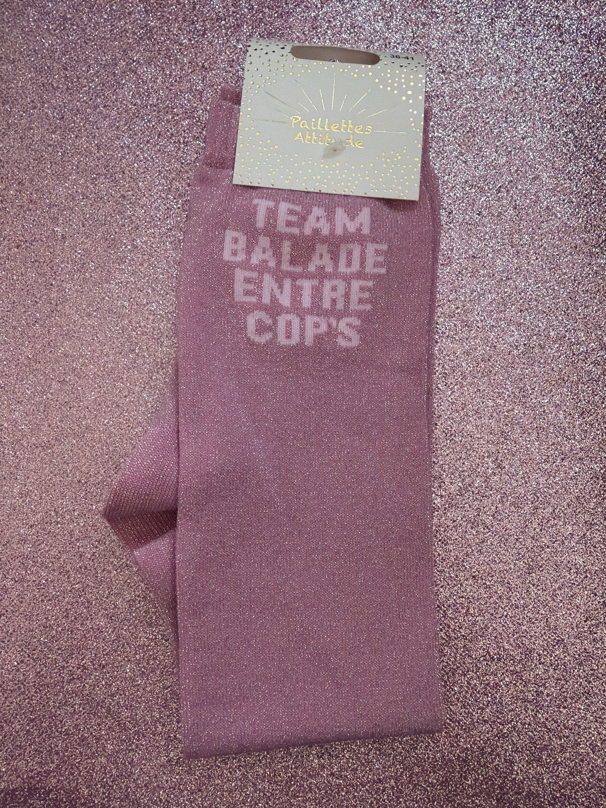 chaussette pailletée équitation TEAM BALADE ENTRE COPS 36/41