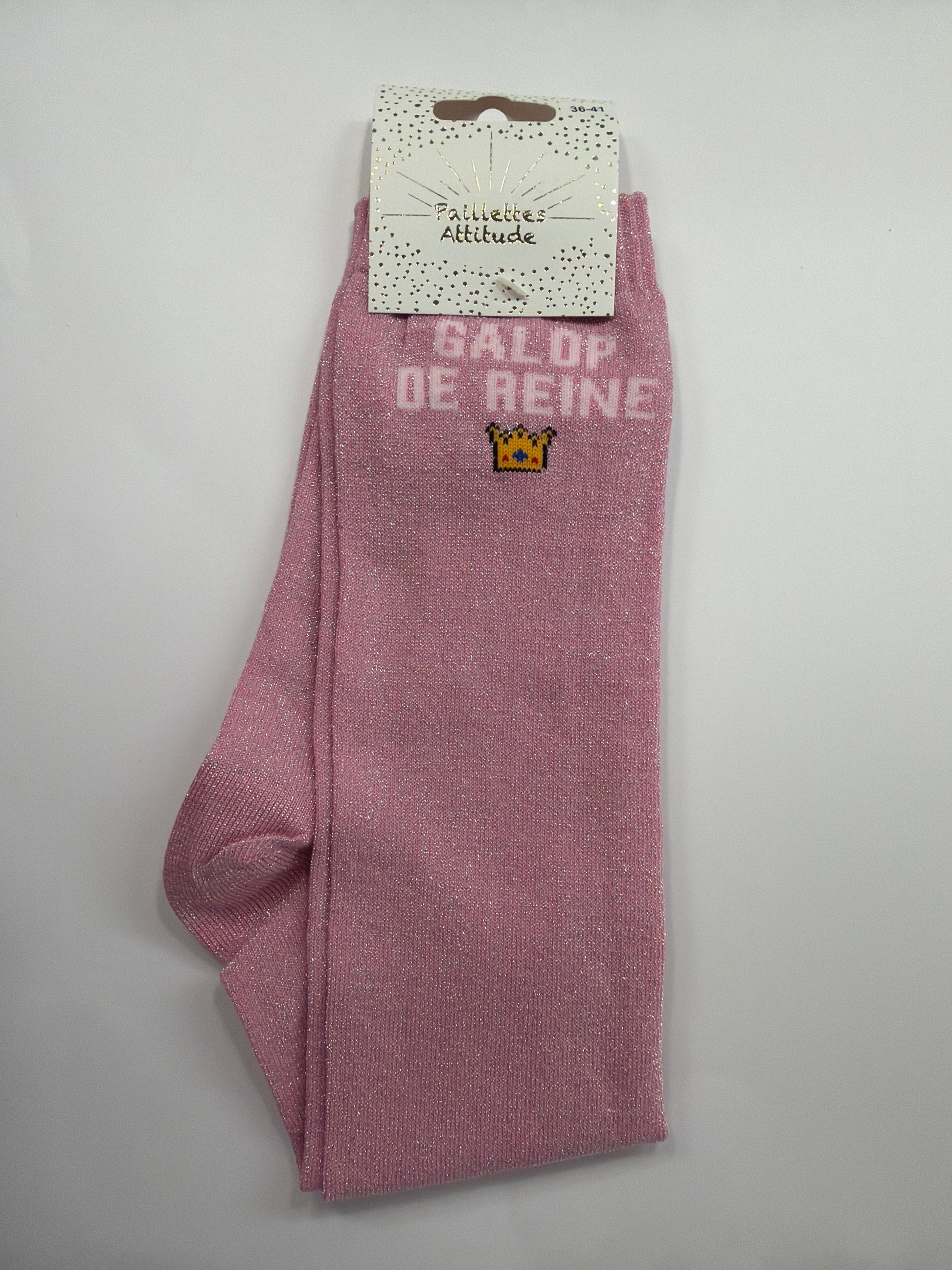 Chaussette pailletée équitation 36-41 GALOP DE REINE 👑
