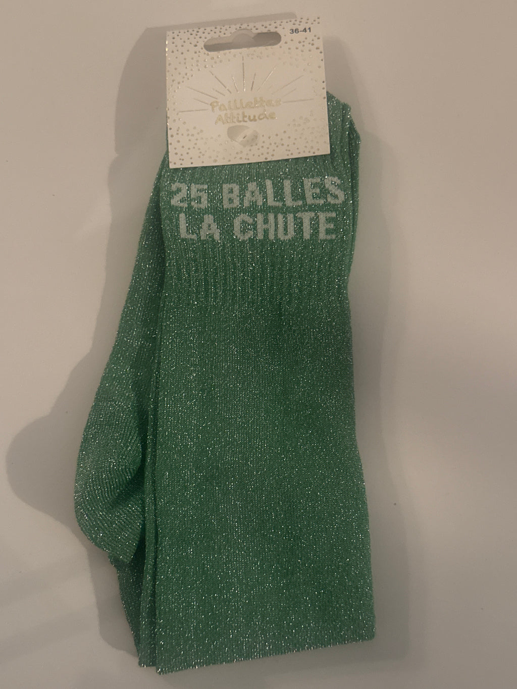 chaussette pailletée 25 balles la chute 36/41