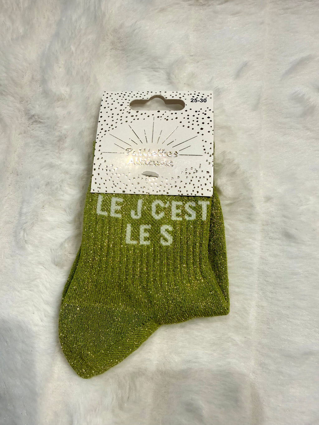 Chaussette pailletée enfant LE J C’EST LE S