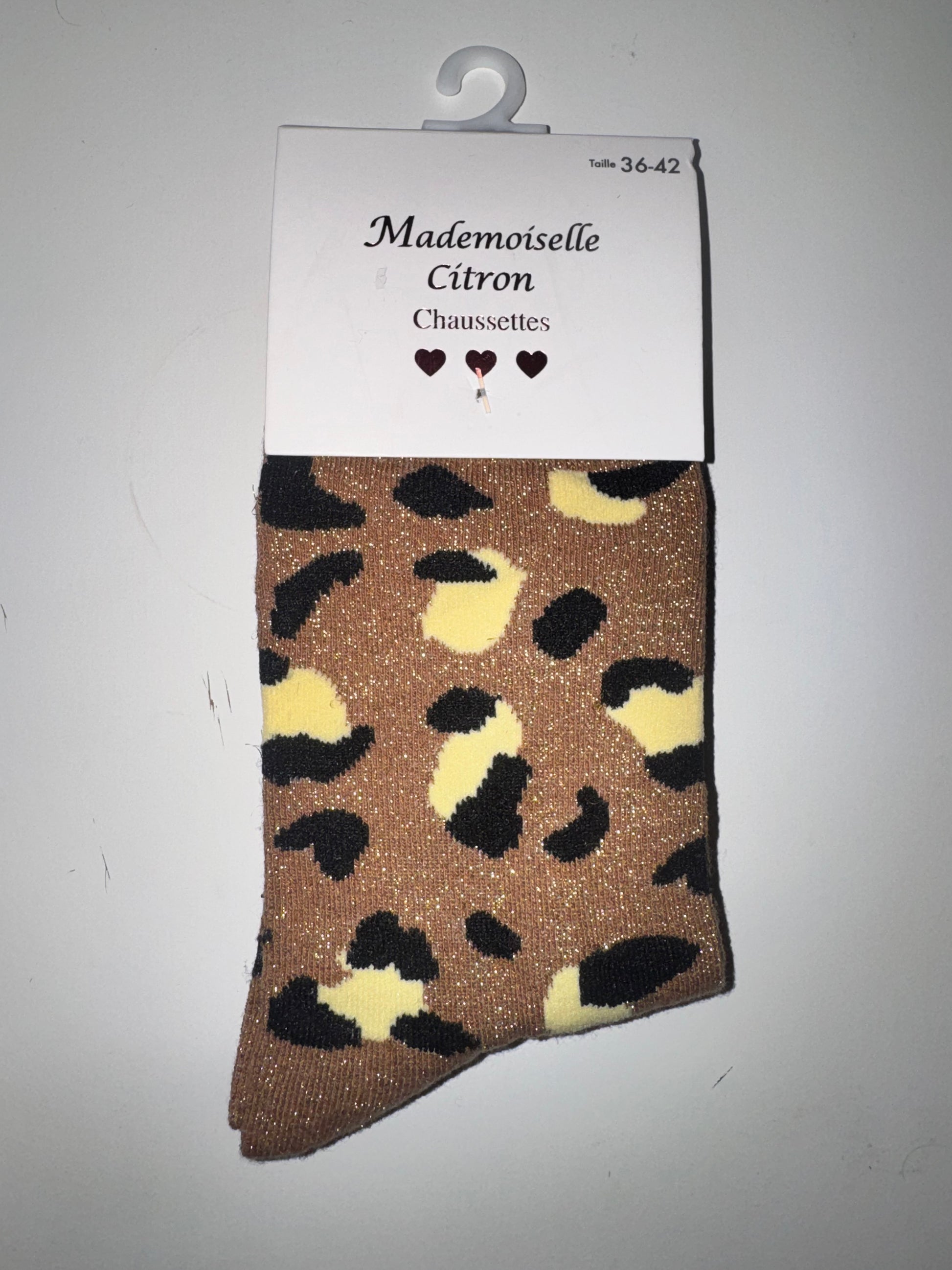 Chaussette imprimée légèrement pailletée