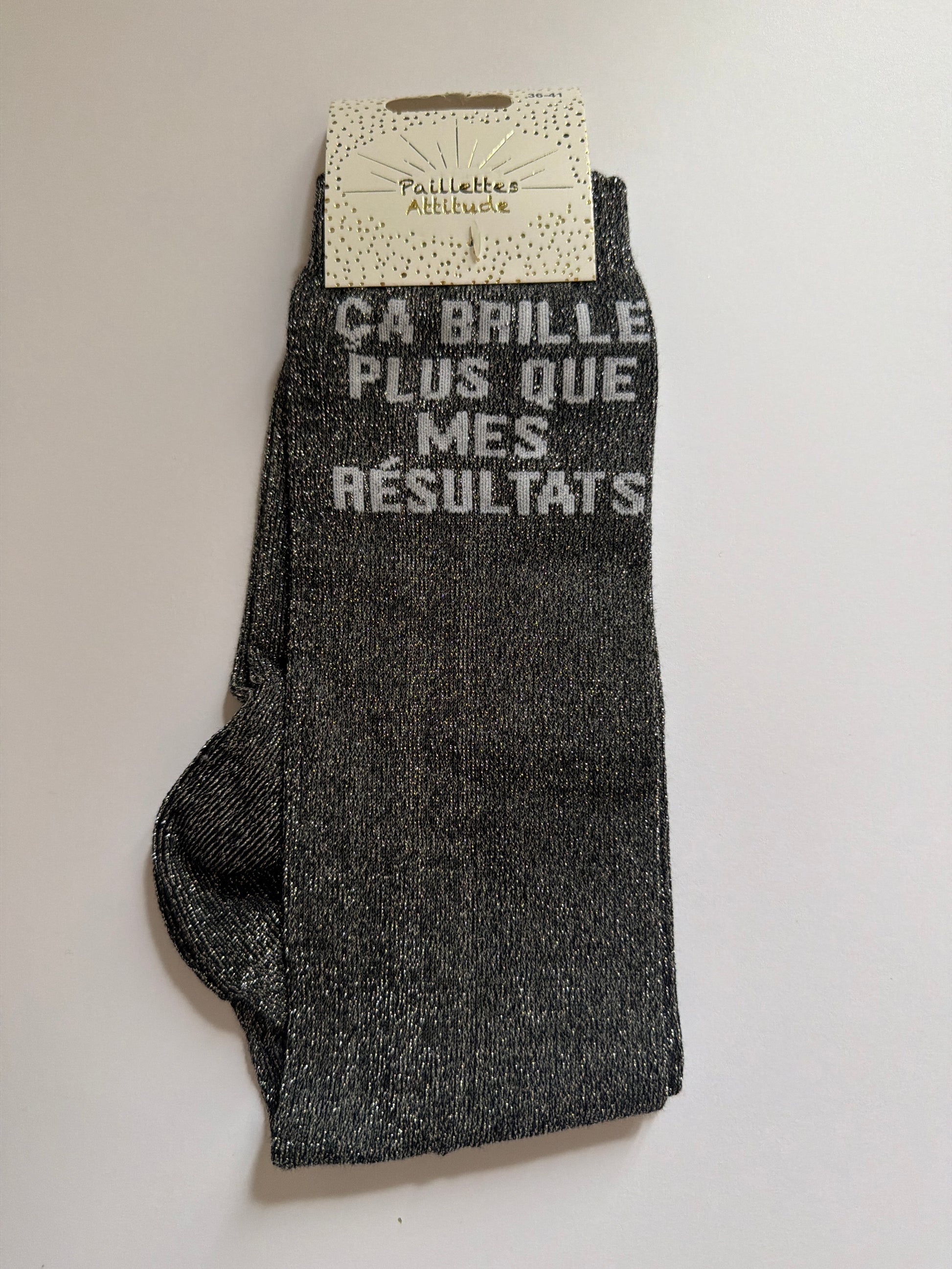 Chaussette pailletée équitation 36-41 ÇA BRILLE PLUS QUE MES RÉSULTATS  