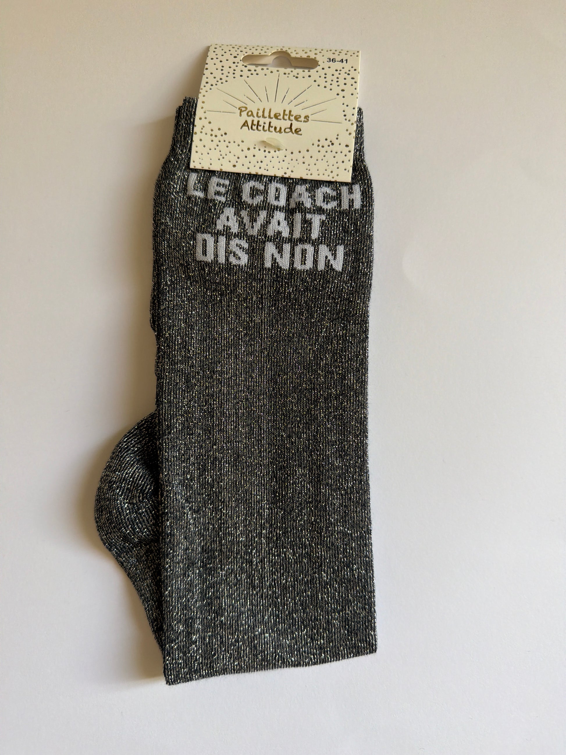 Chaussette pailletée équitation 36-41 LE COACH AVAIT DIS NON