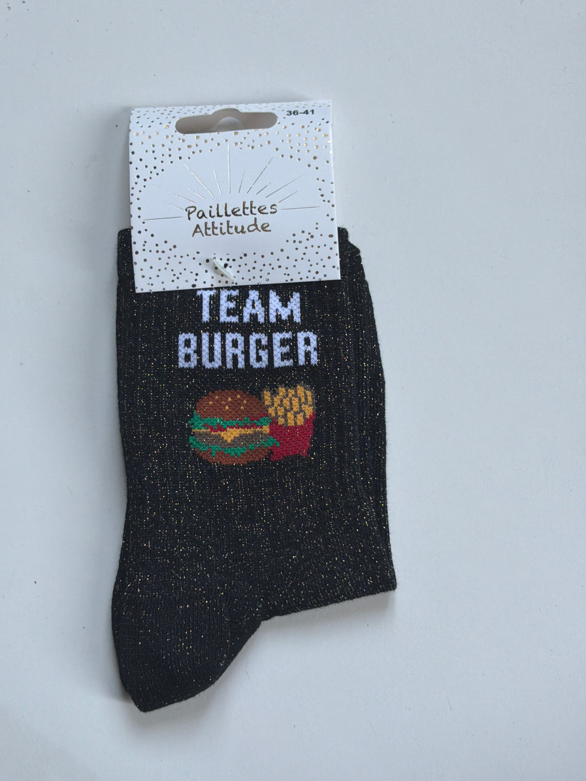 Chaussette pailletée de ville 36-41 TEAM BURGER