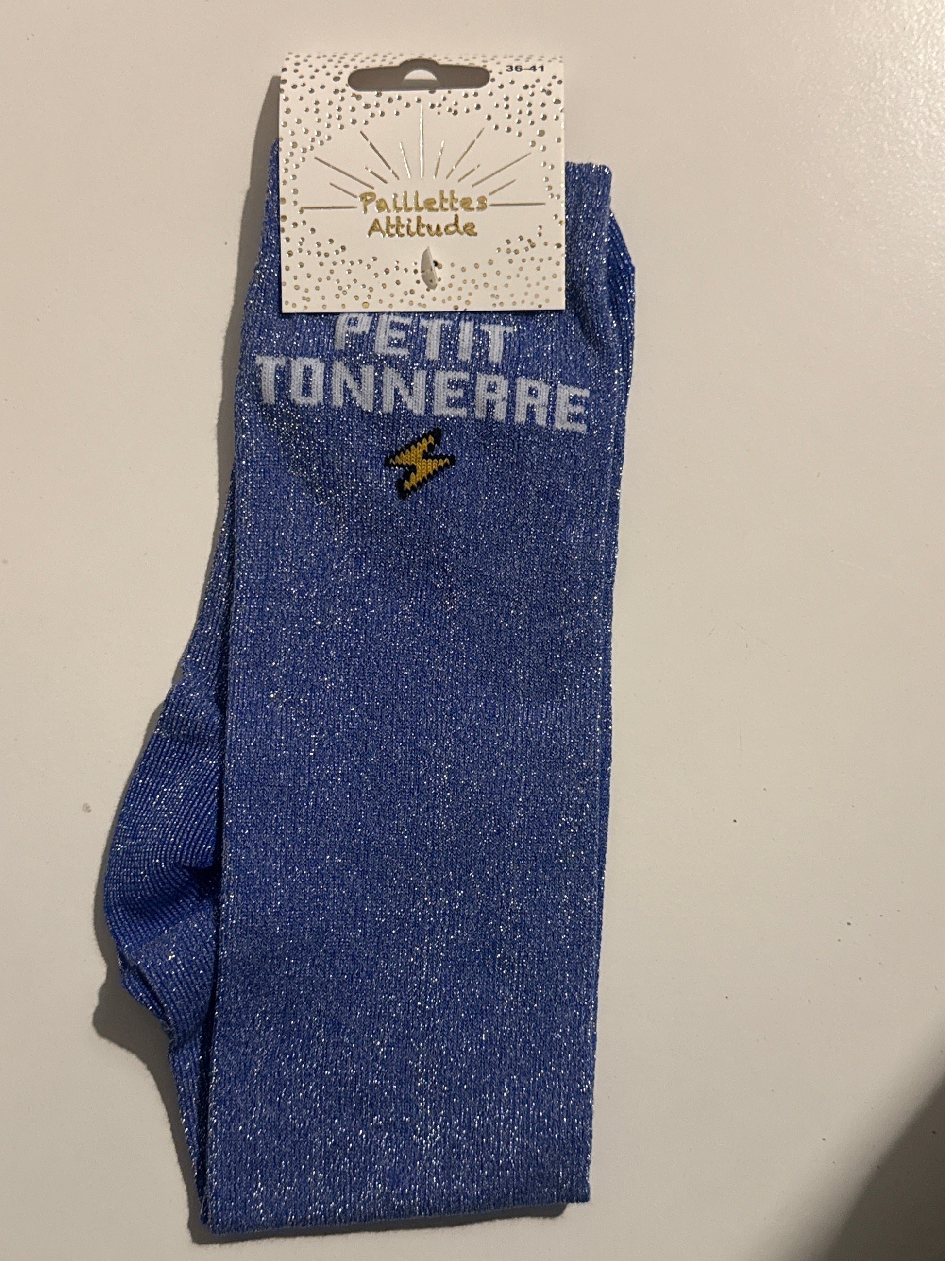 Chaussette pailletée équitation 36-41 PETIT TONNERRE ⚡️