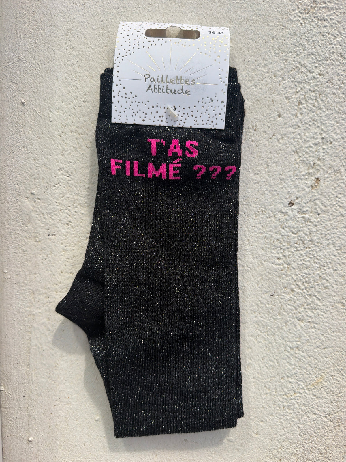 Chaussette pailletée équitation 36-41  T’AS FILMÉ ???