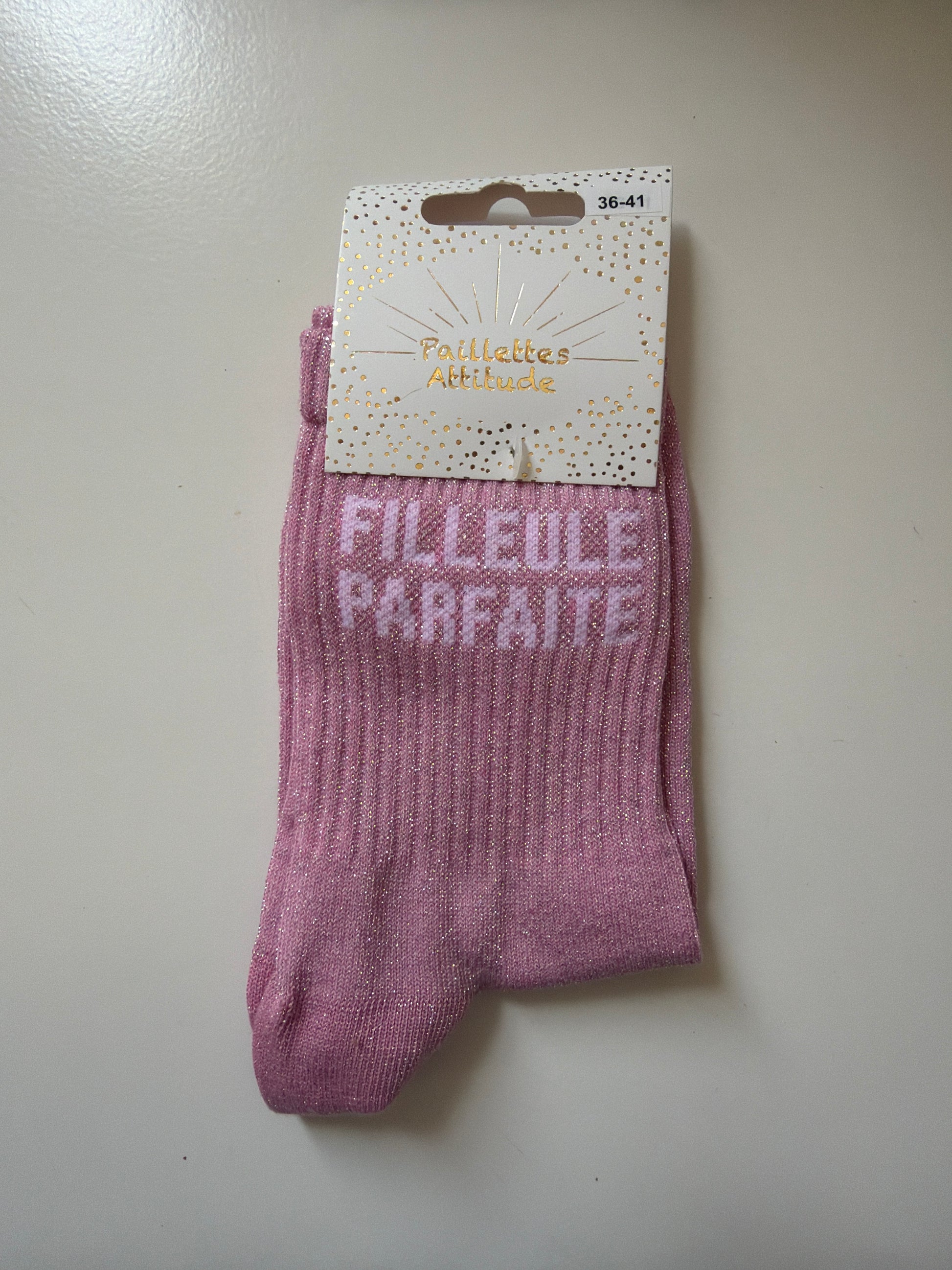 Chaussette de ville pailletée 36-41 FILLEULE PARFAITE