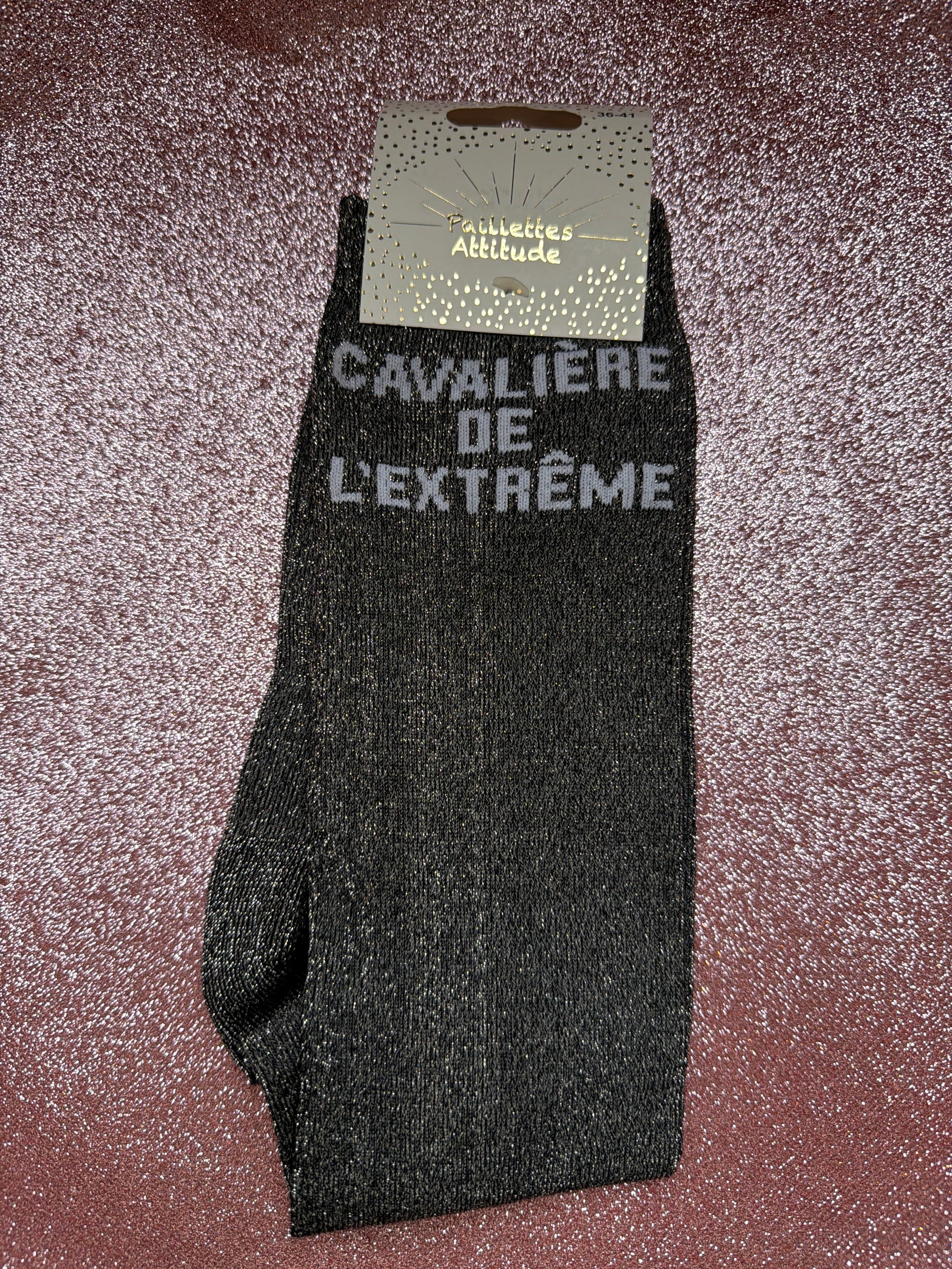 chaussette pailletée CAVALIÈRE DE L’EXTRÊME 36/41