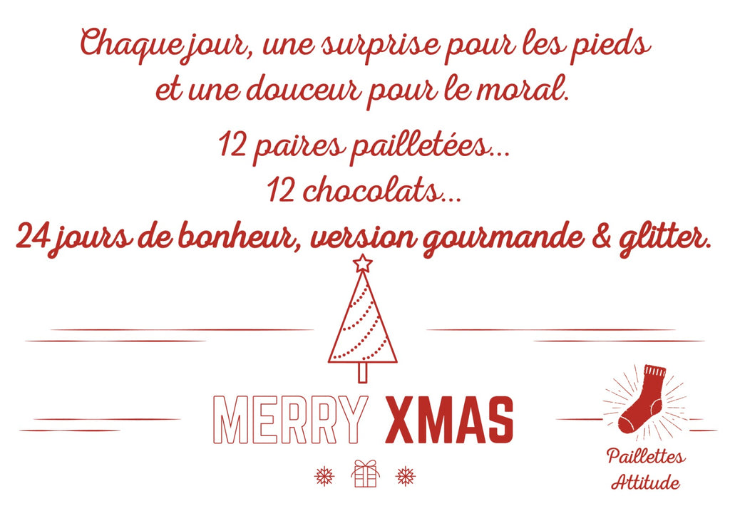 Calendrier de l’avent Paillettes Attitude