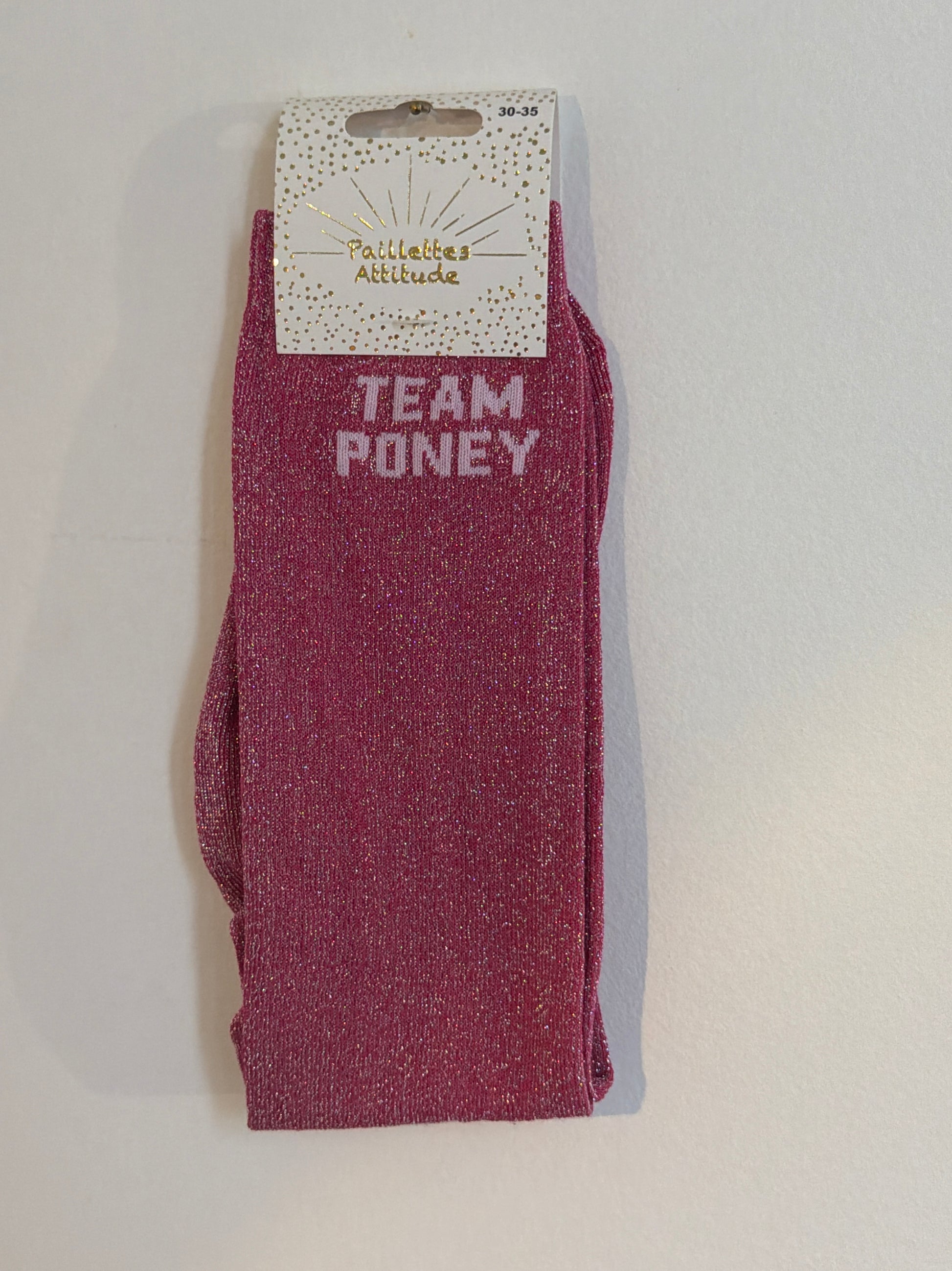 Chaussette équitation pailletée 30-35 TEAM PONEY