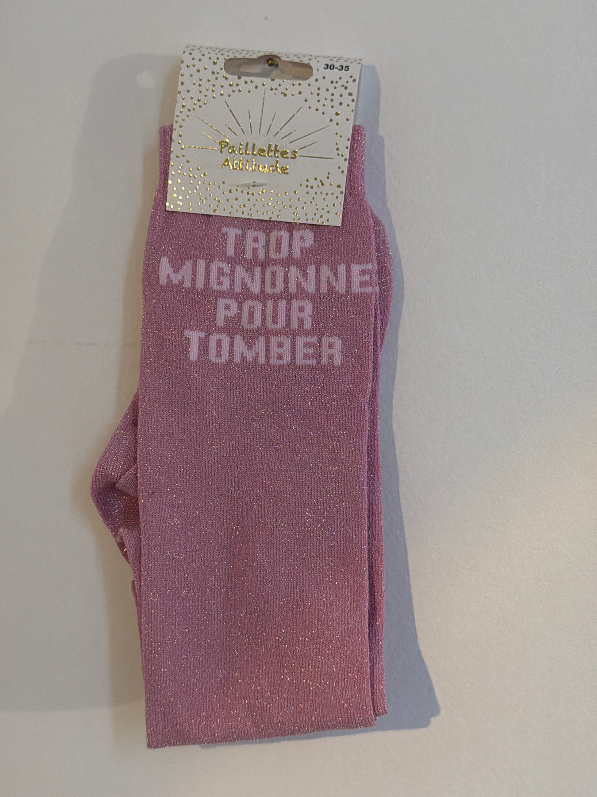 Chaussette pailletée équitation 30-35 TROP MIGNONNE POUR TOMBER