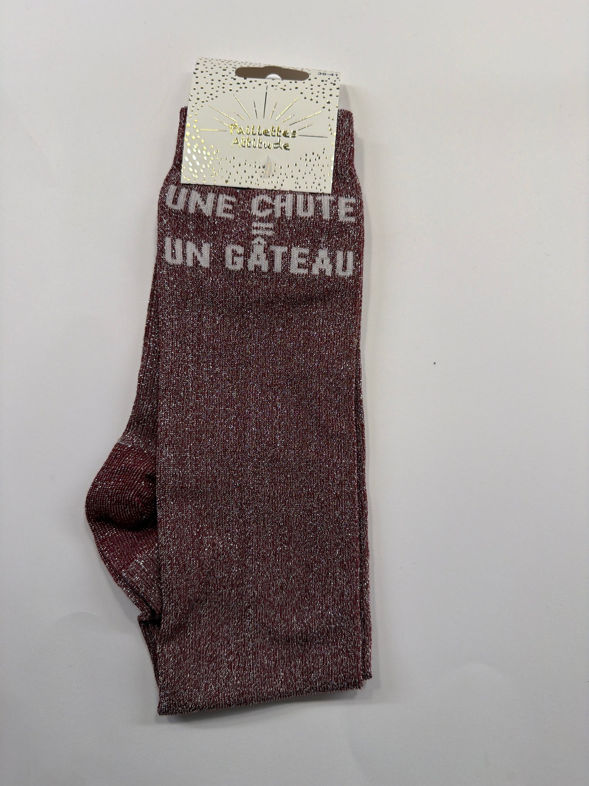 Chaussette pailletée équitation 36-41 UNE CHUTE = UN GÂTEAU