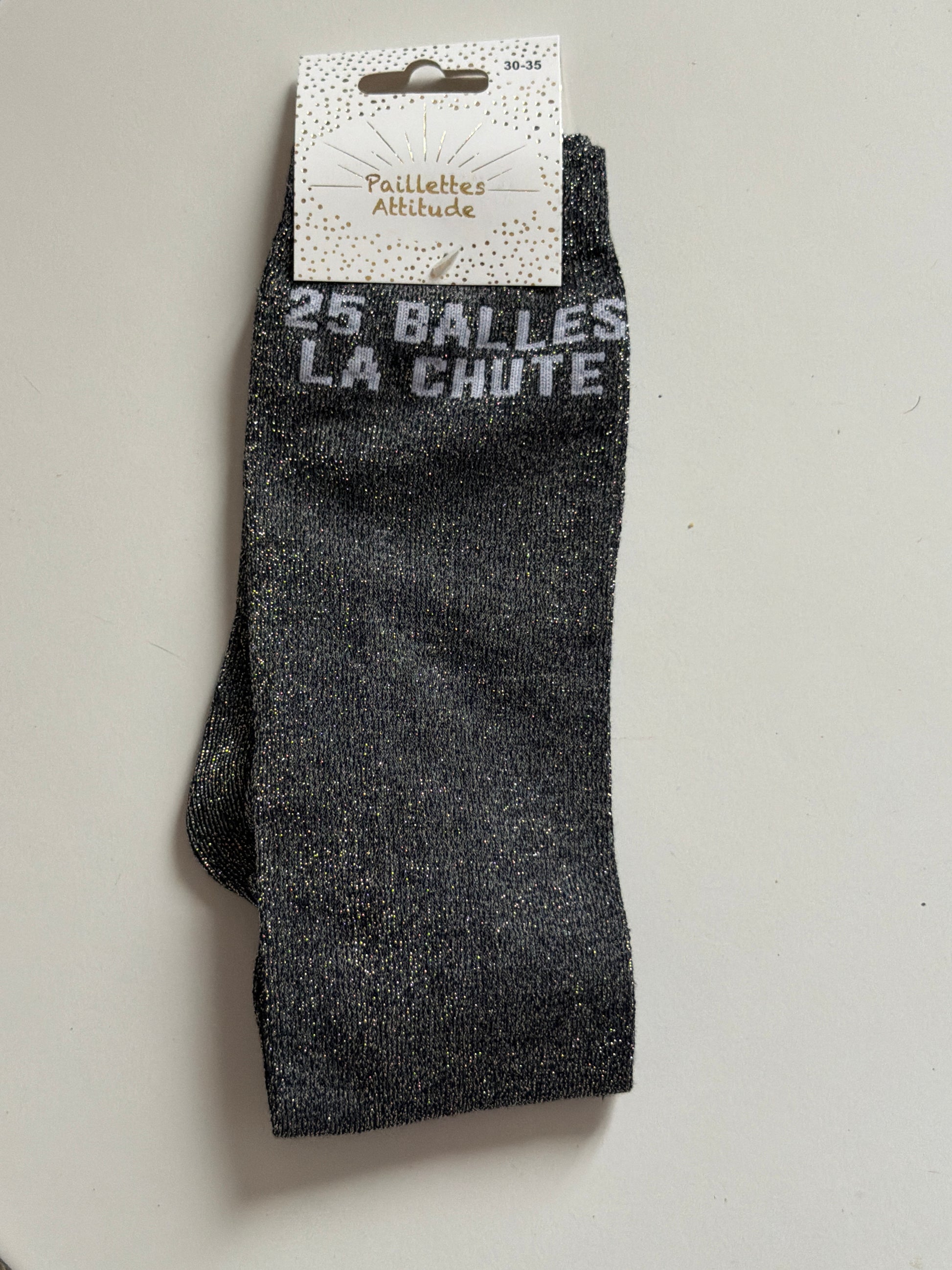 Chaussette pailletée équitation 30-35 - 25 BALLES LA CHUTE