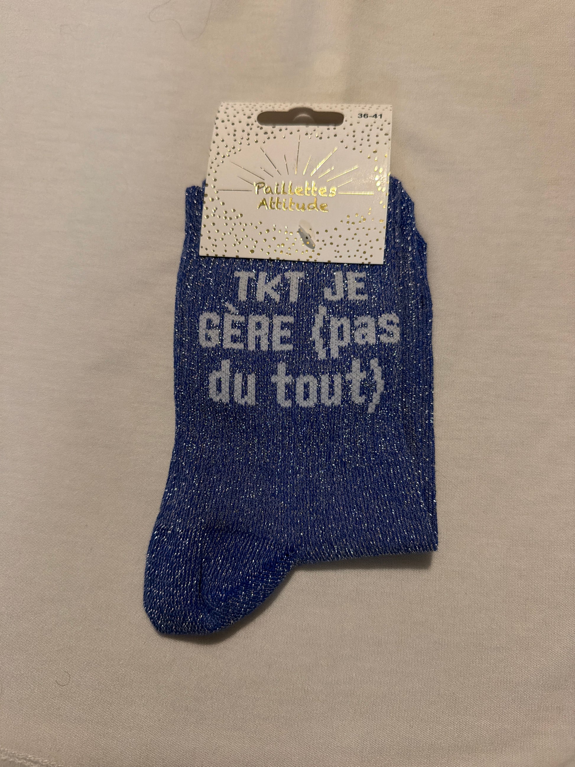 Chaussette de ville pailletée 36-41 TKT JE GÈRE (pas du tout)