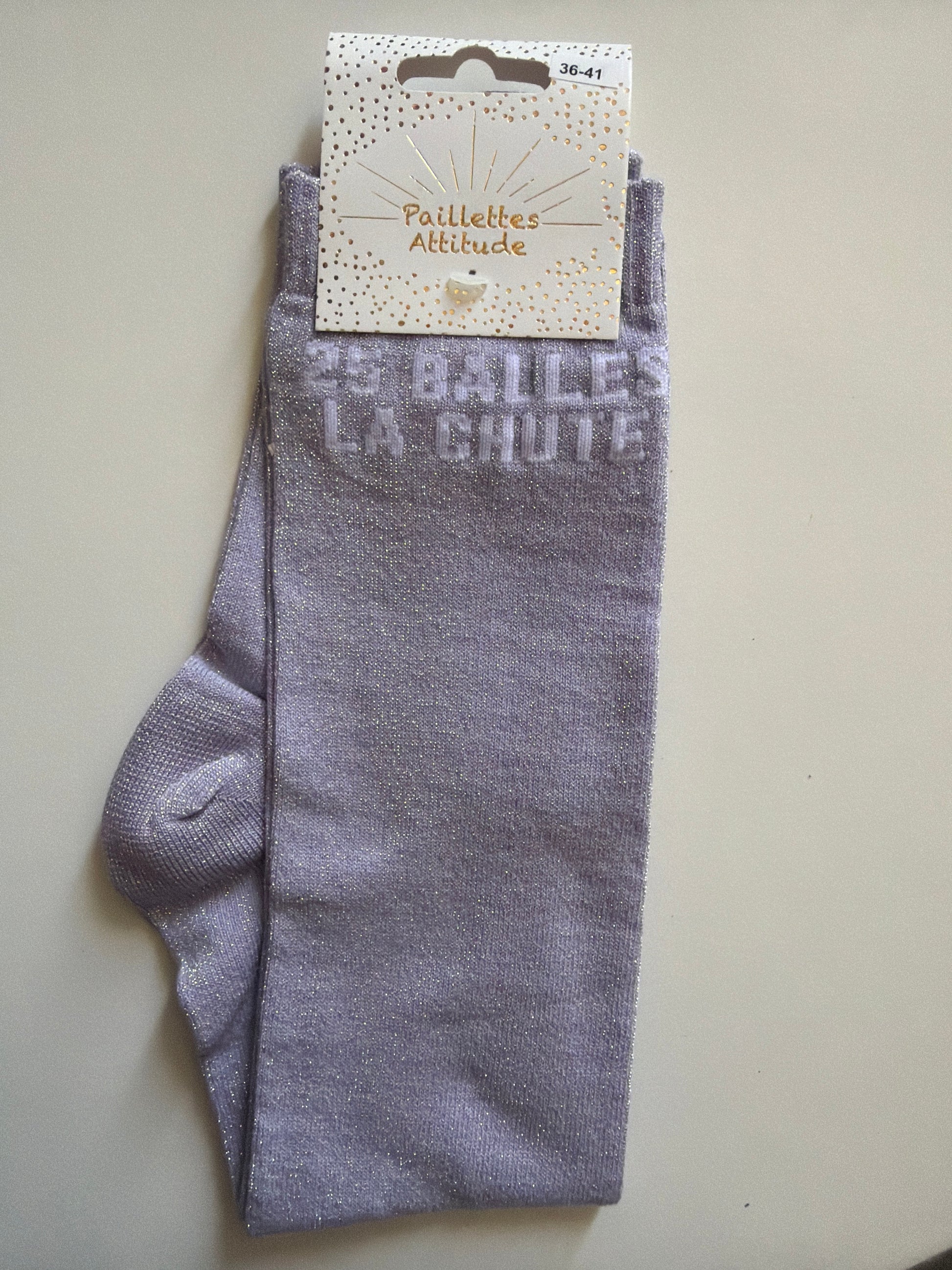 chaussette pailletée équitation 36-41 - 25 BALLES LA CHUTE