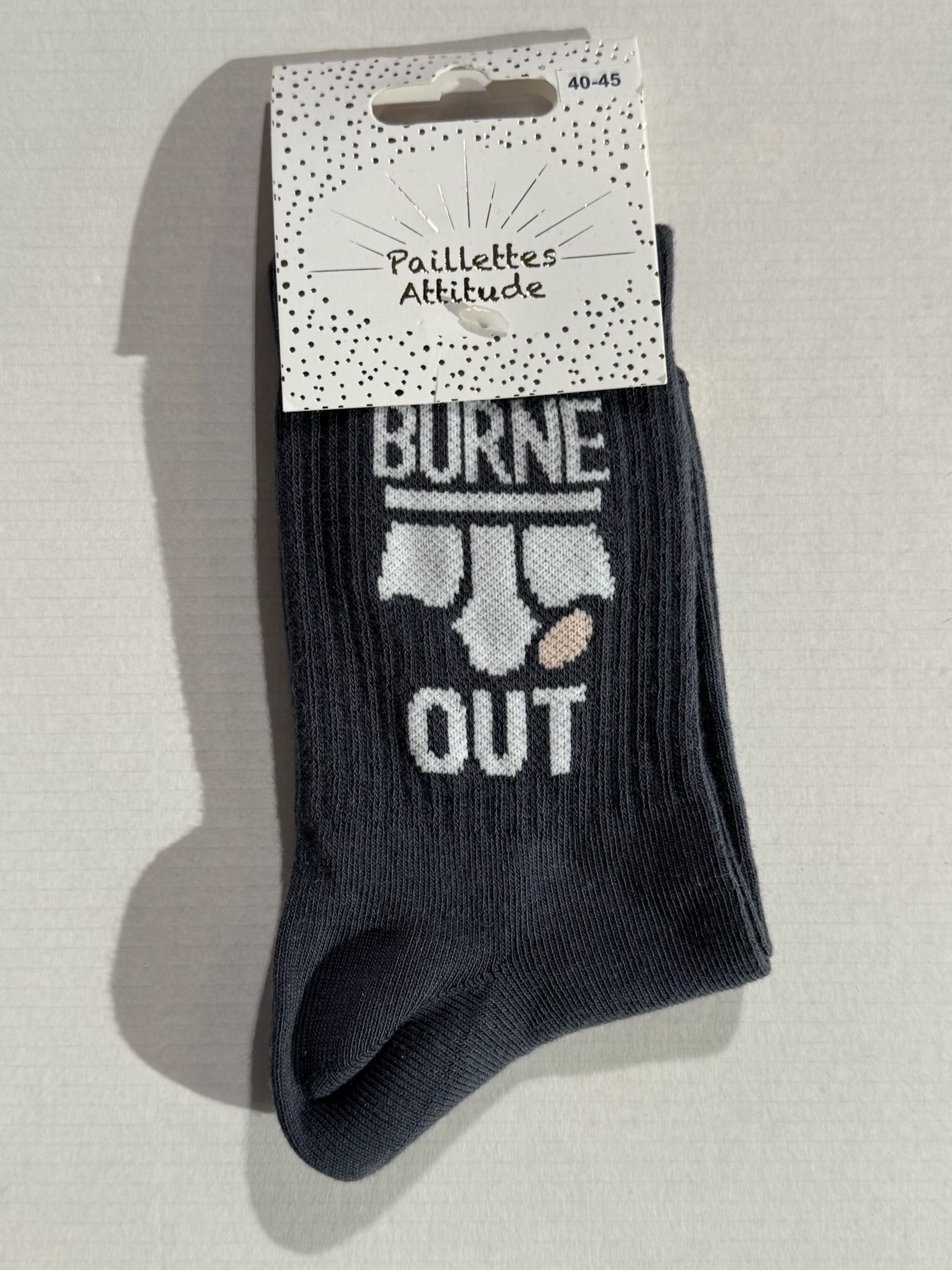 Chaussettes Noir « Burne Out »