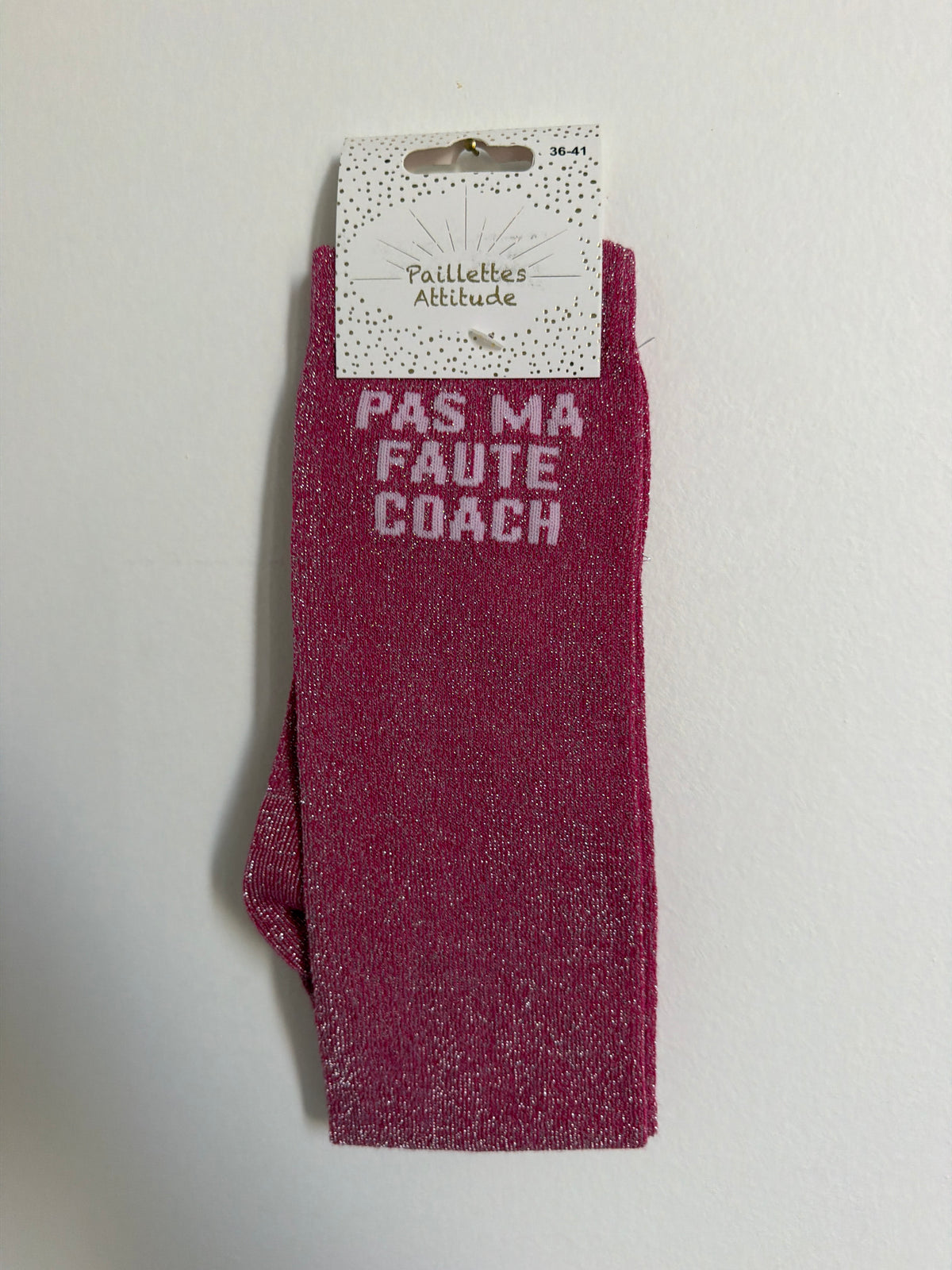 Chaussette pailletée équitation 36-41 PAS MA FAUTE COACH