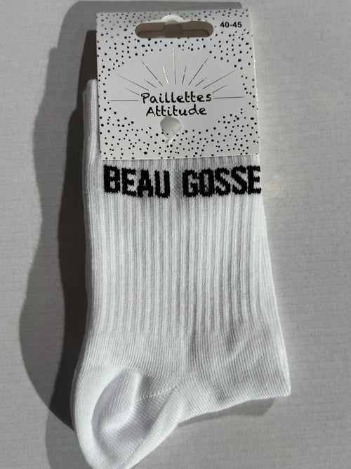 Chaussettes Blanc « Beau Gosse »