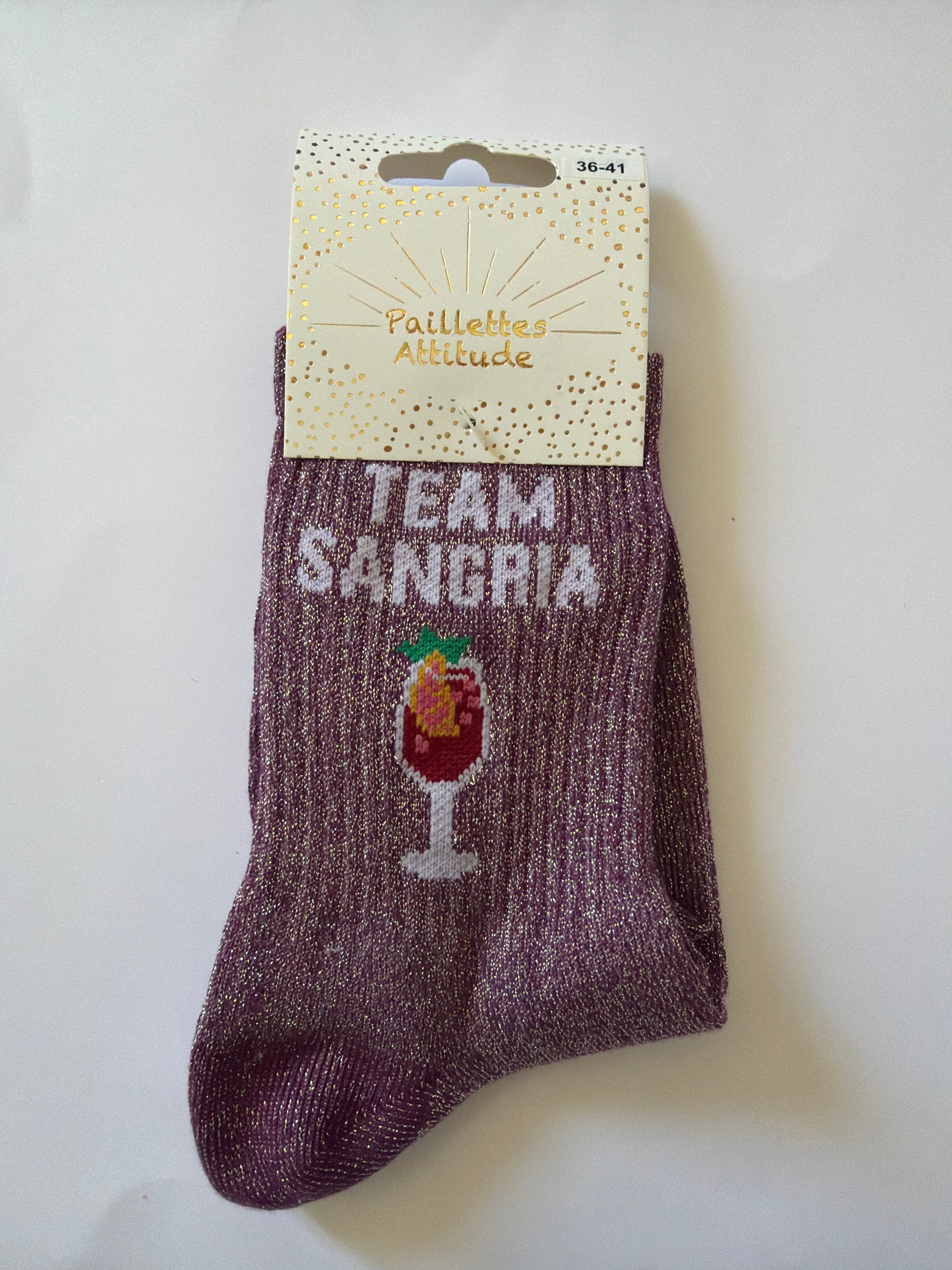 Chaussette de ville pailletée 36-41 TEAM SANGRIA