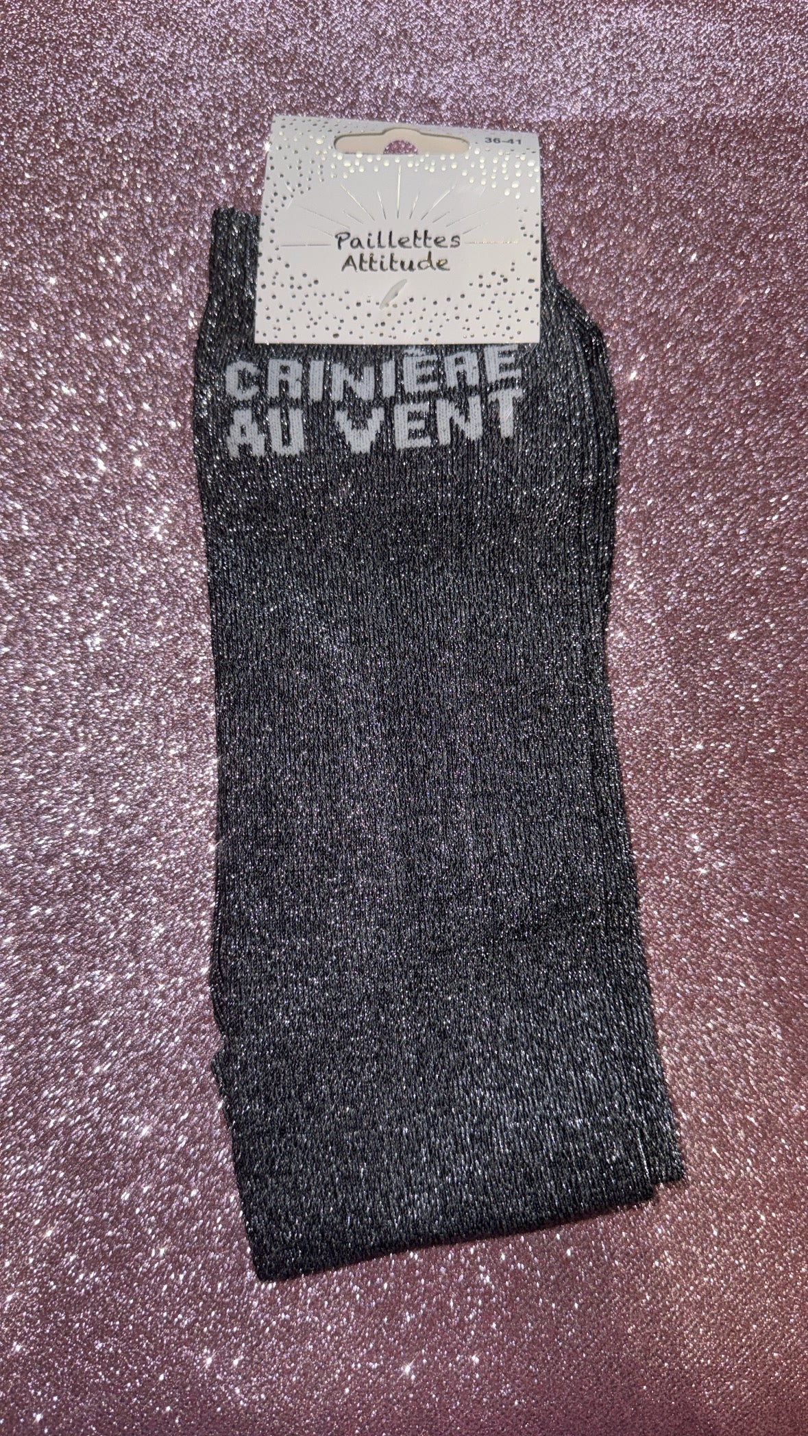 chaussette pailletée équitation CRINIÈRE AU VENT 36/41