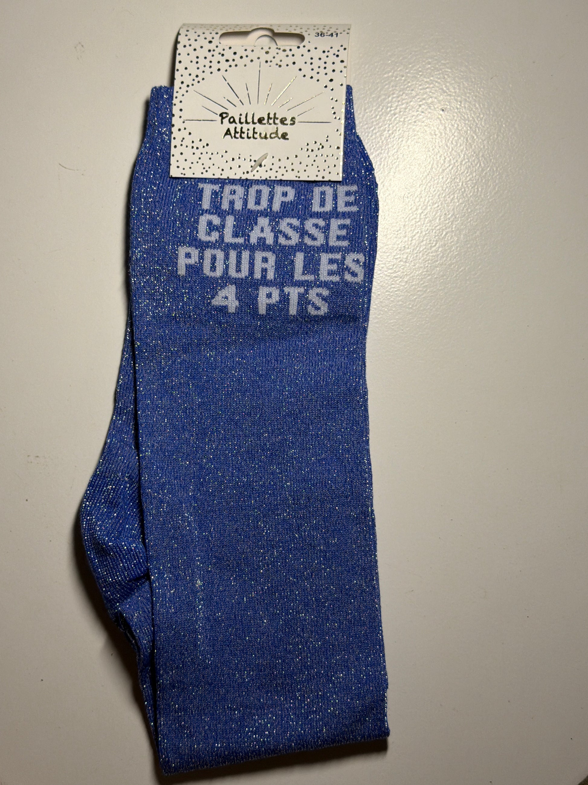 Chaussette pailletée équitation 36-41 TROP DE CLASSE POUR LES 4 PTS