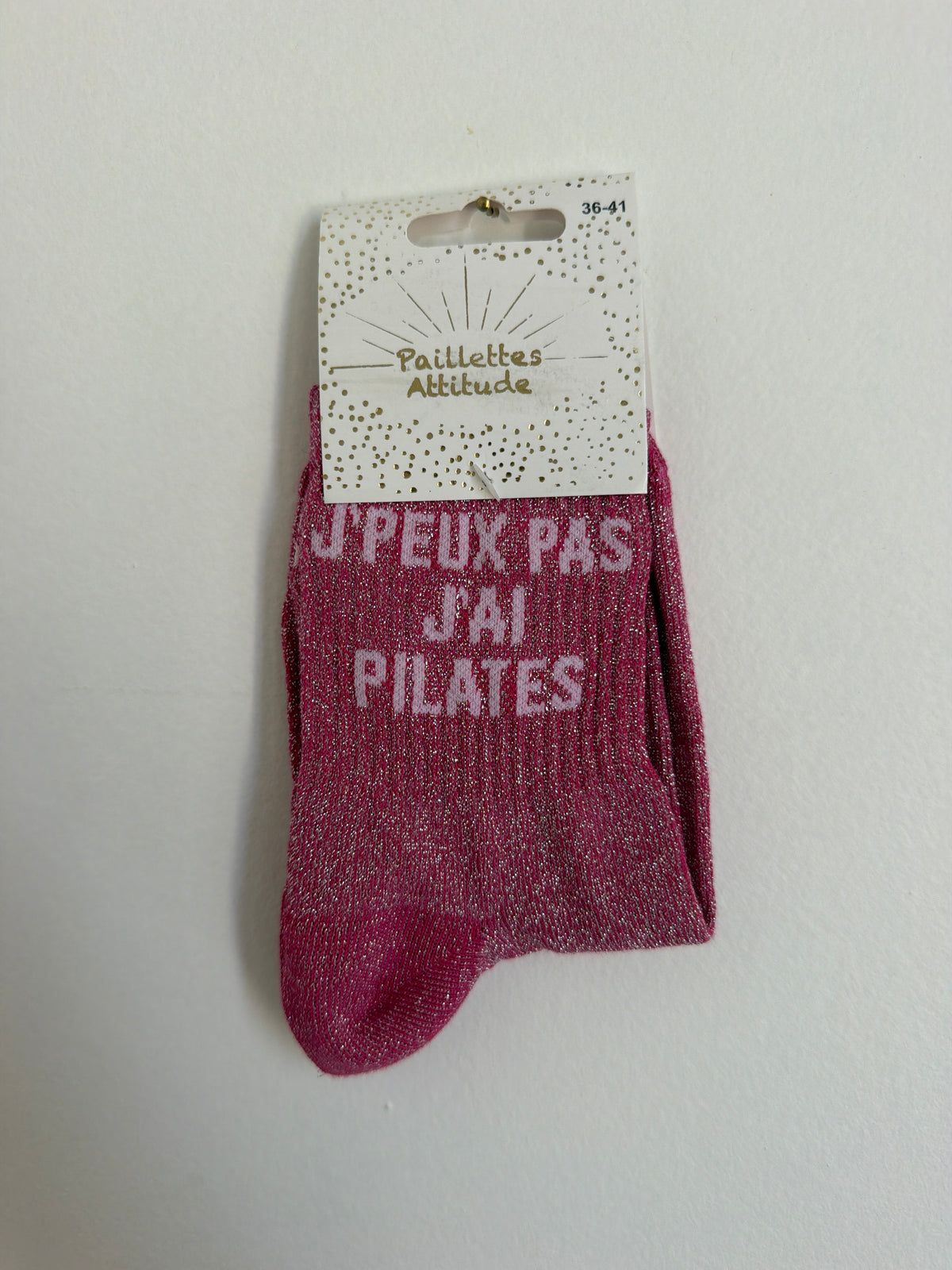 Chaussette de ville pailletée 36-41 J’PEUX PAS J’AI PILATES