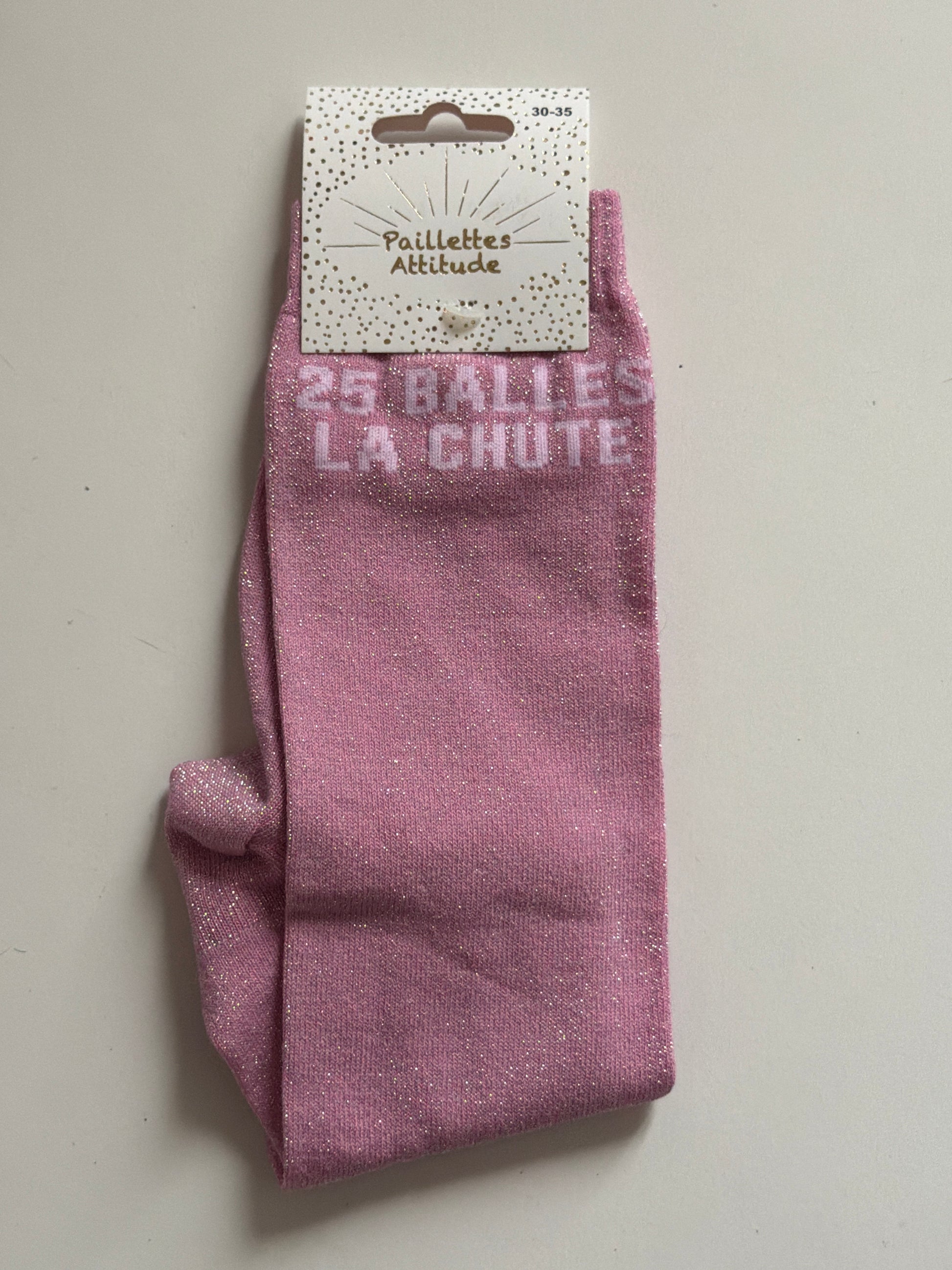 Chaussette pailletée équitation 30-35 - 25 BALLES LA CHUTE