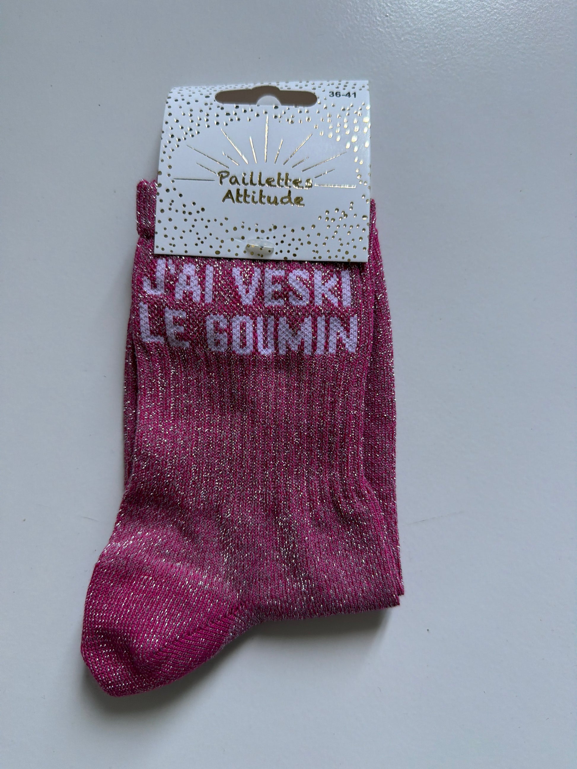 Chaussette de ville pailletée 36-41 J’AI VESKI LE GOUMIN