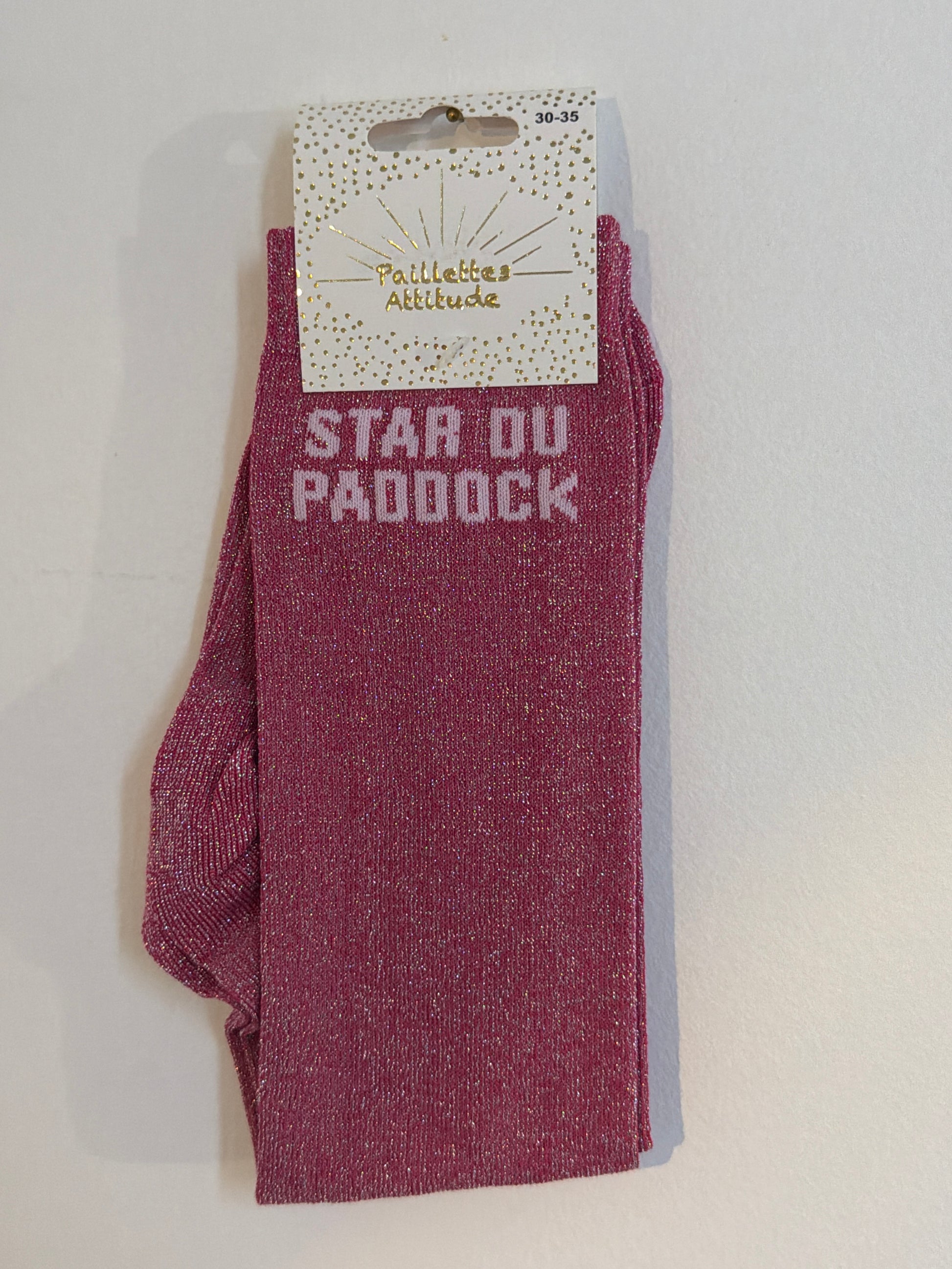 Chaussette équitation pailletée 30-35 STAR DU PADDOCK
