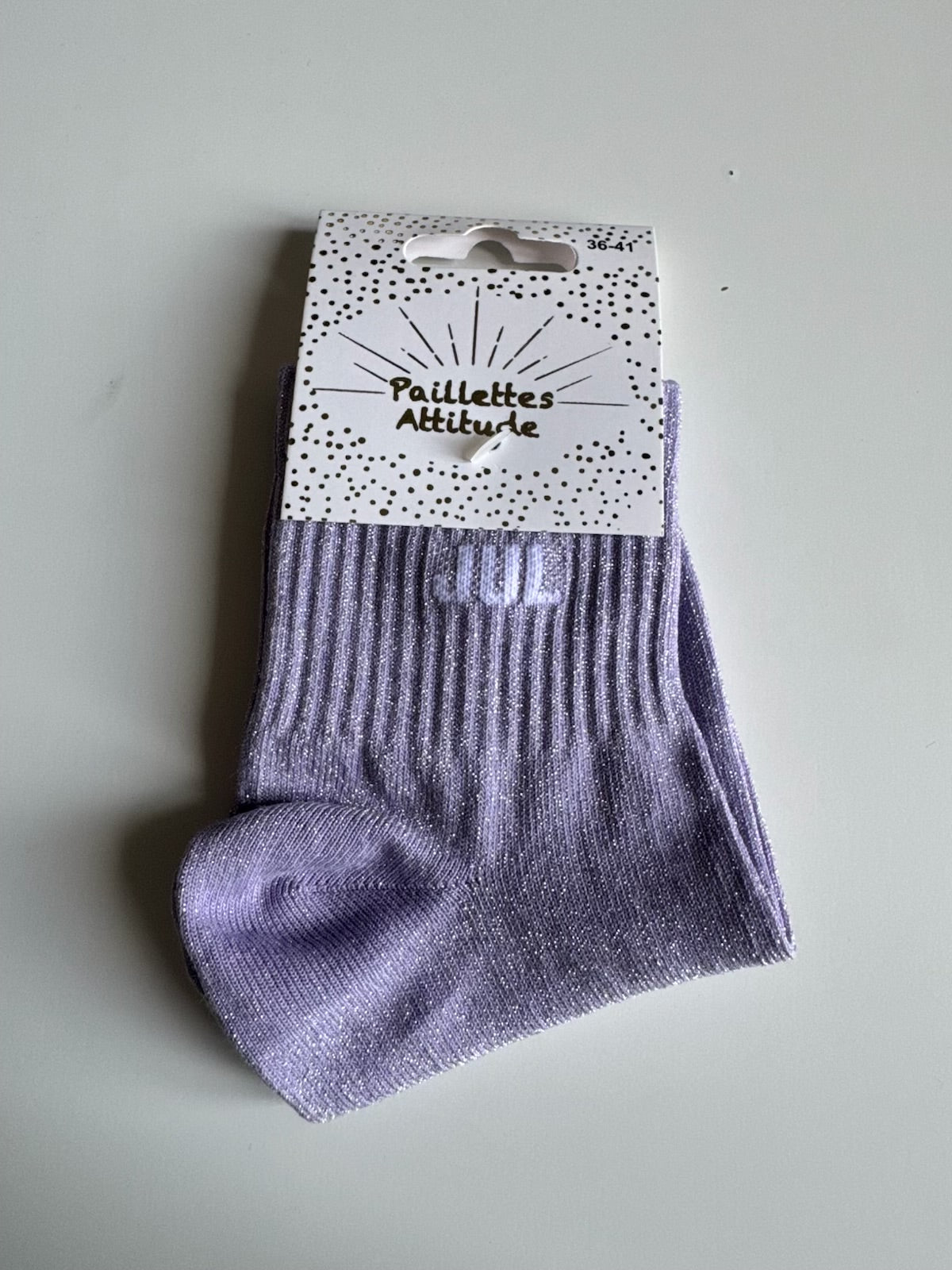 Chaussettes Mauve Pailletée « Jul  »