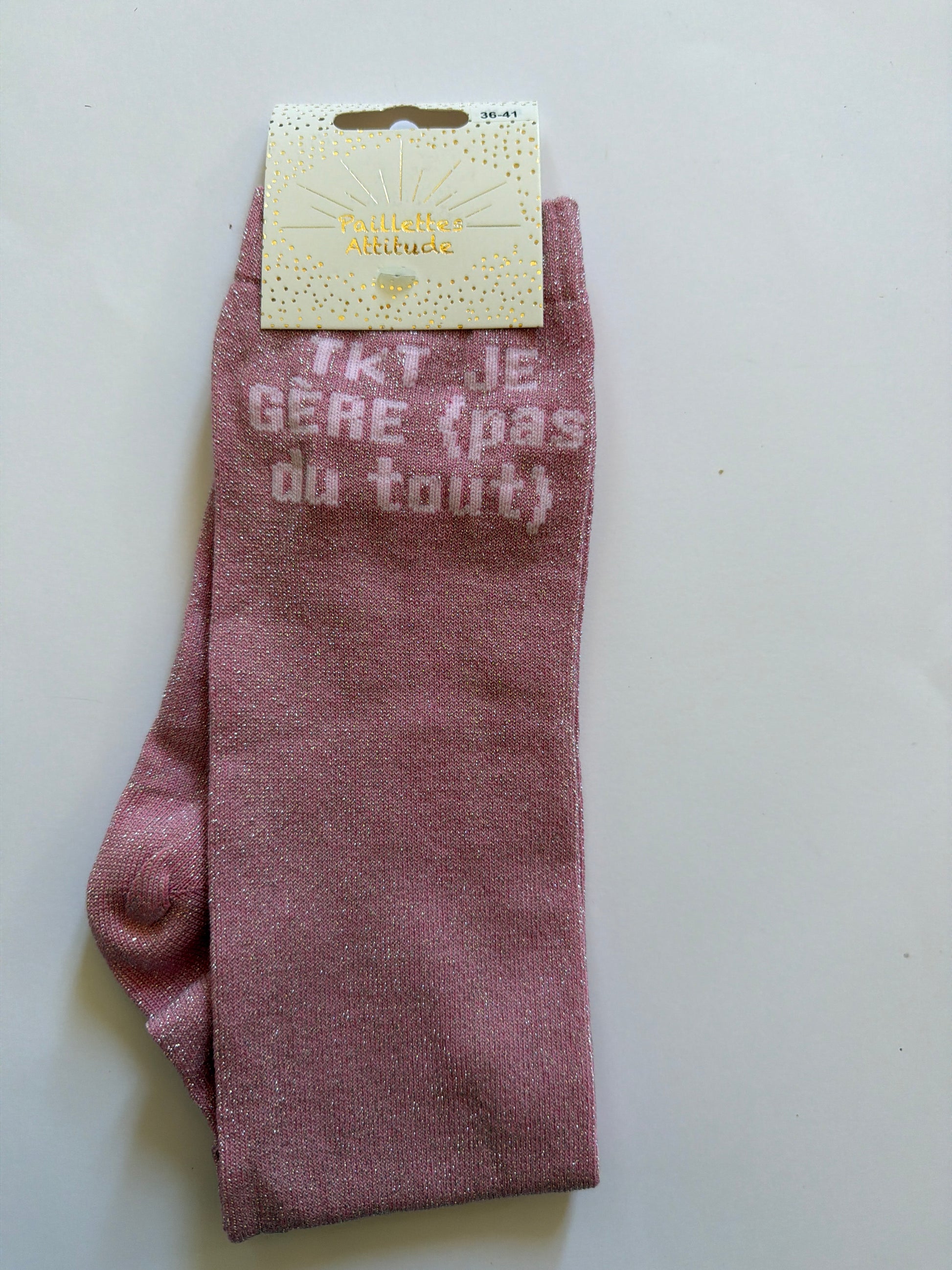 Chaussette pailletée équitation 36-41 TKT je gère (pas du tout)