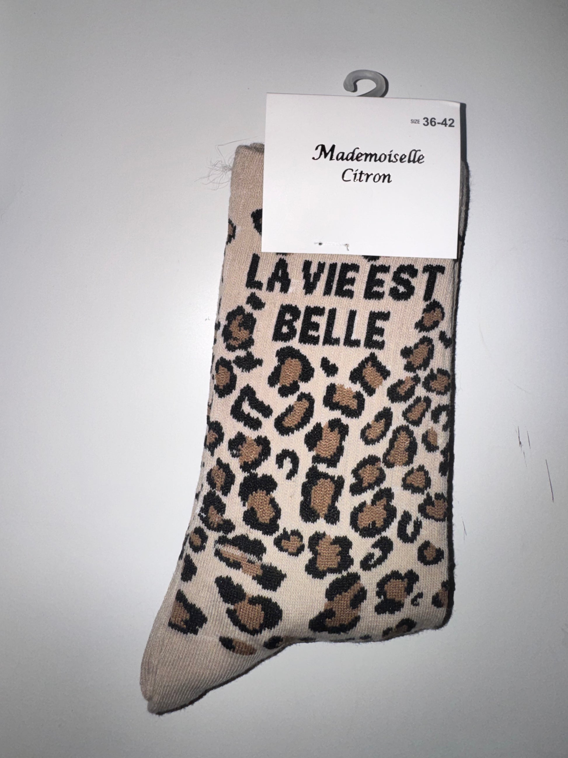 Chaussette léopard basique 36/42