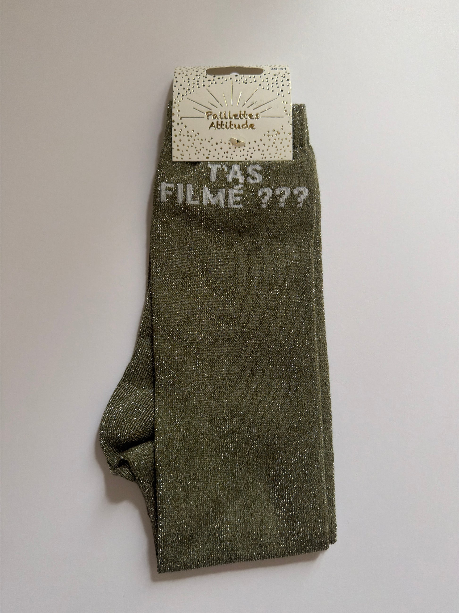 Chaussette pailletée équitation 36-41  T’AS FILMÉ ???