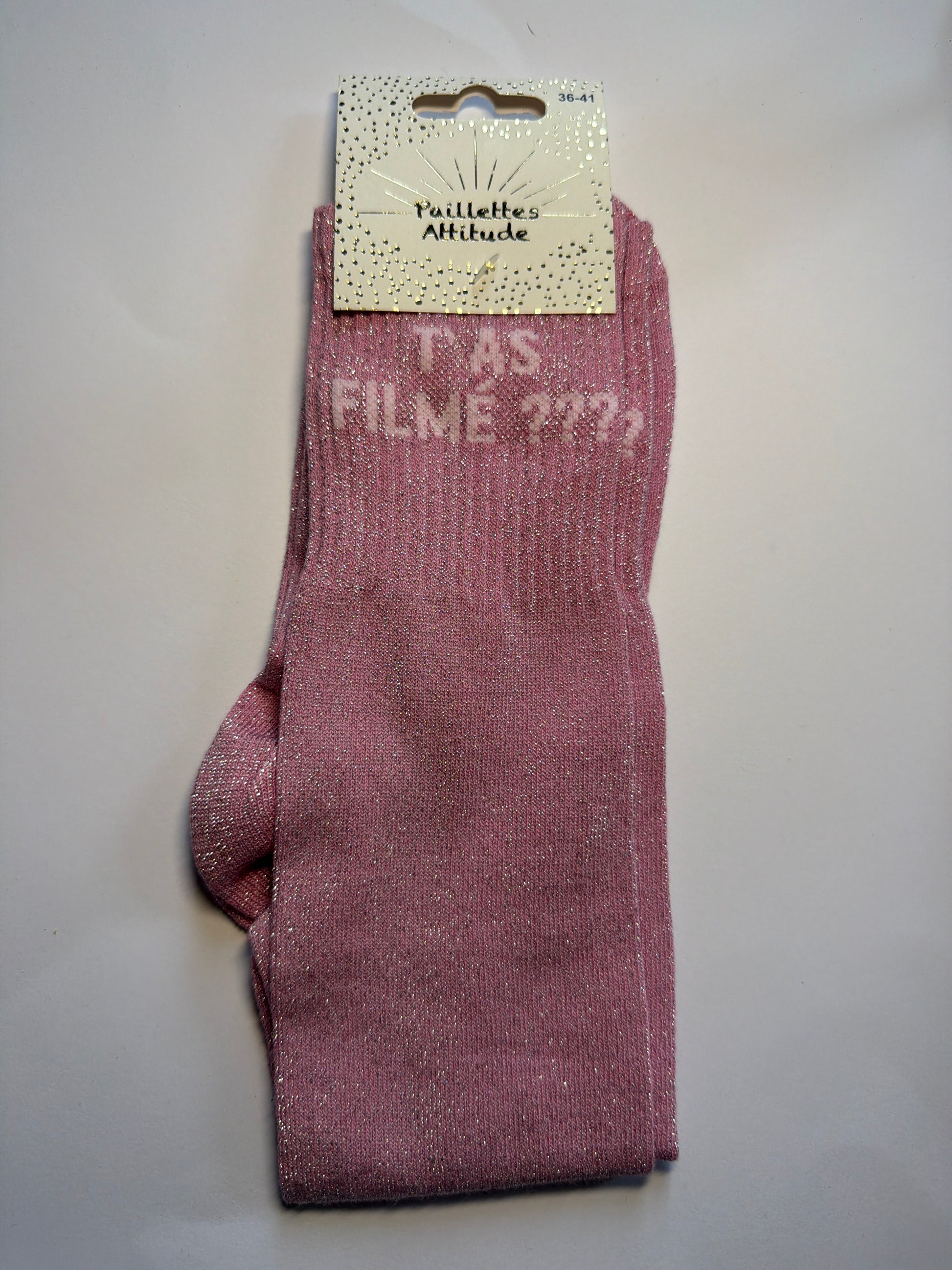 Chaussette pailletée équitation 36-41  T’AS FILMÉ ???