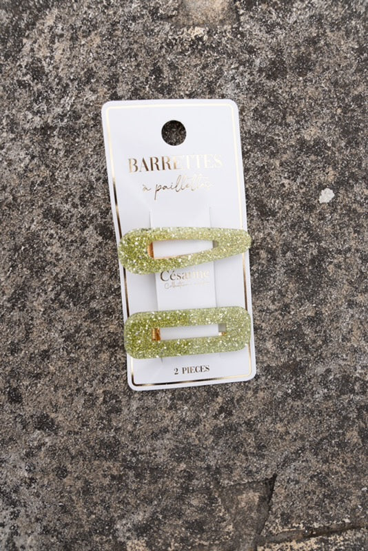 Barrette pailletée