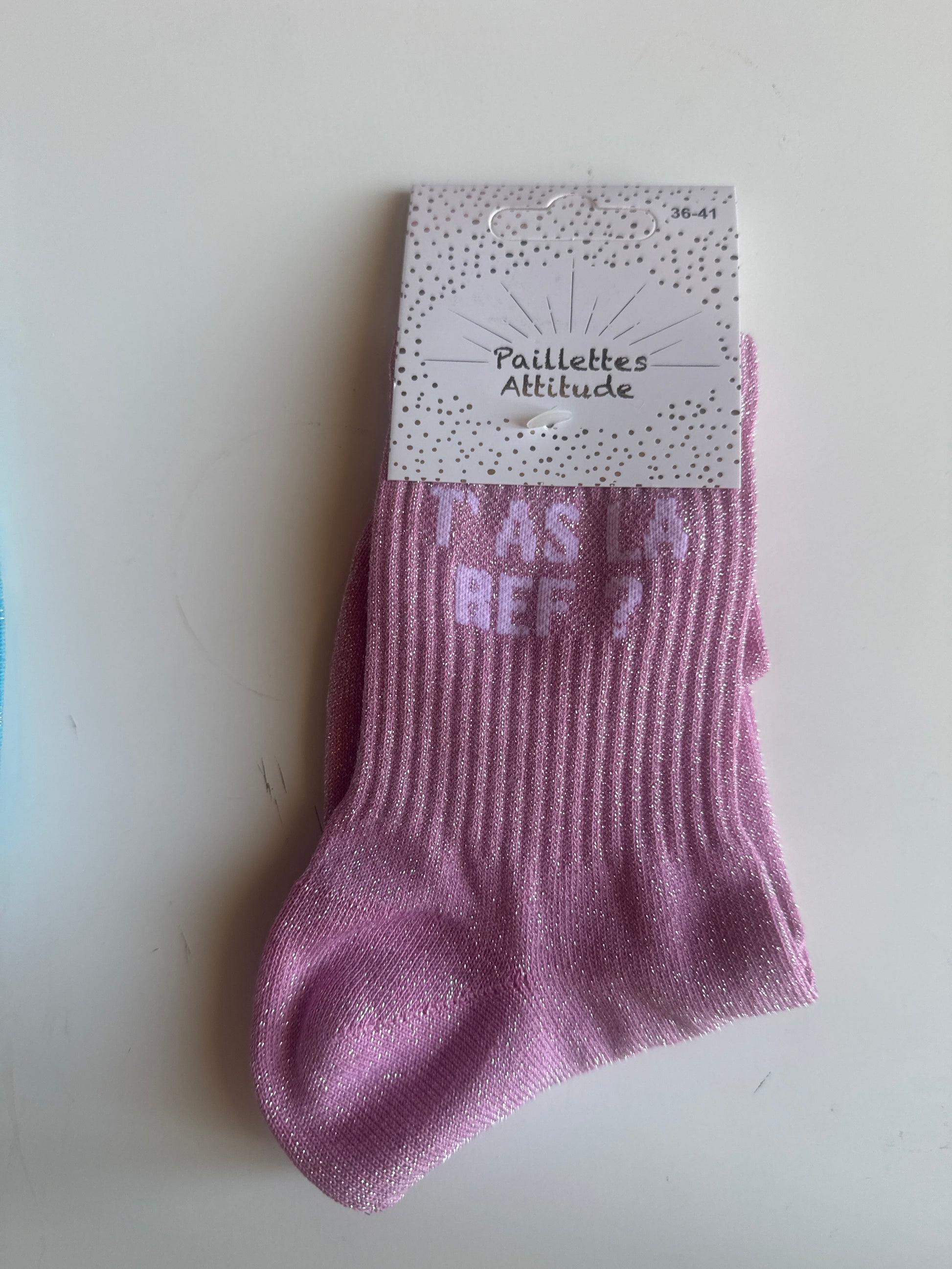Chaussettes “T’as la ref ?” – Taille 36/41 ✨
