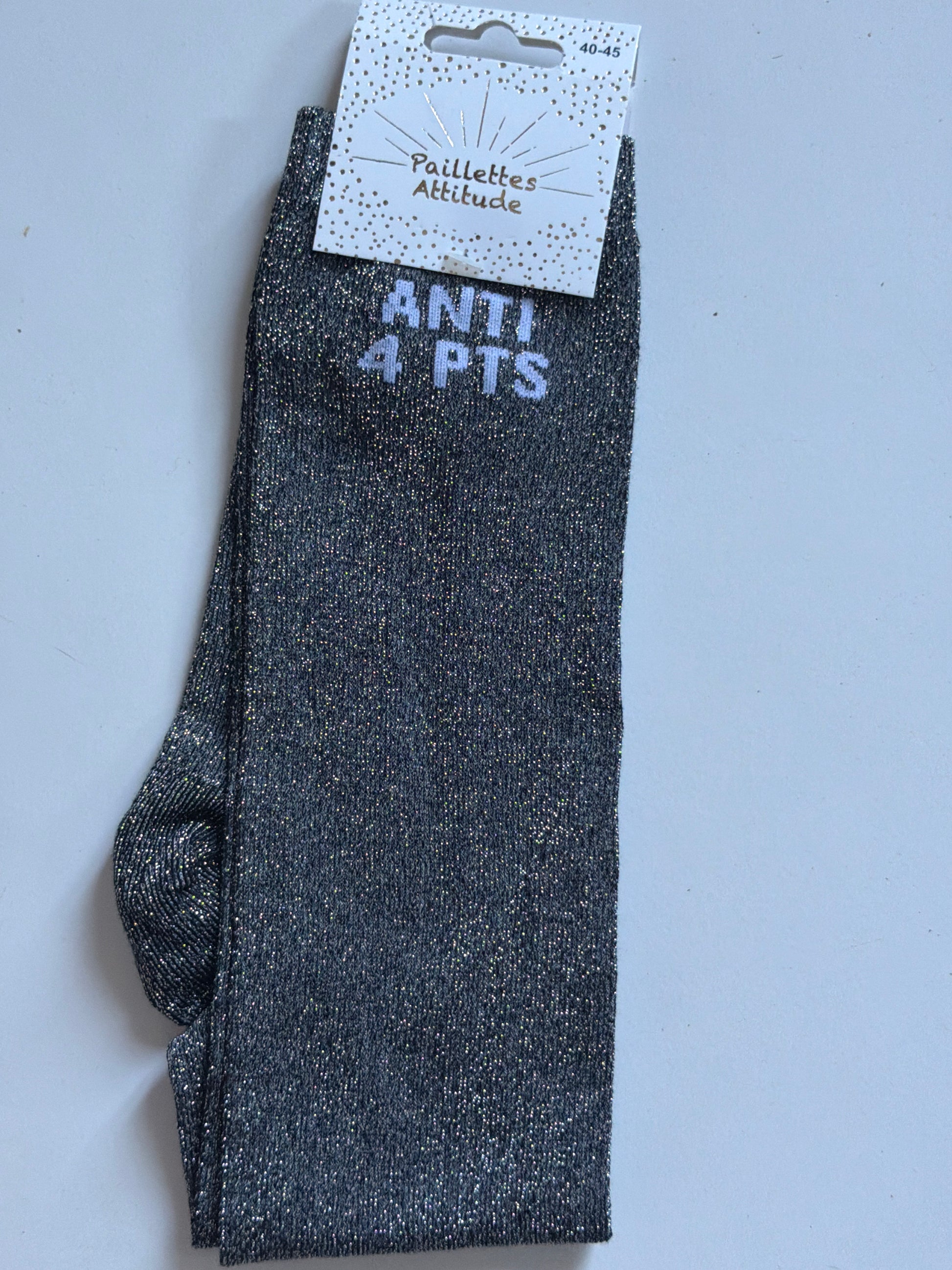 Chaussette pailletée équitation 40-45 ANTI 4 PTS