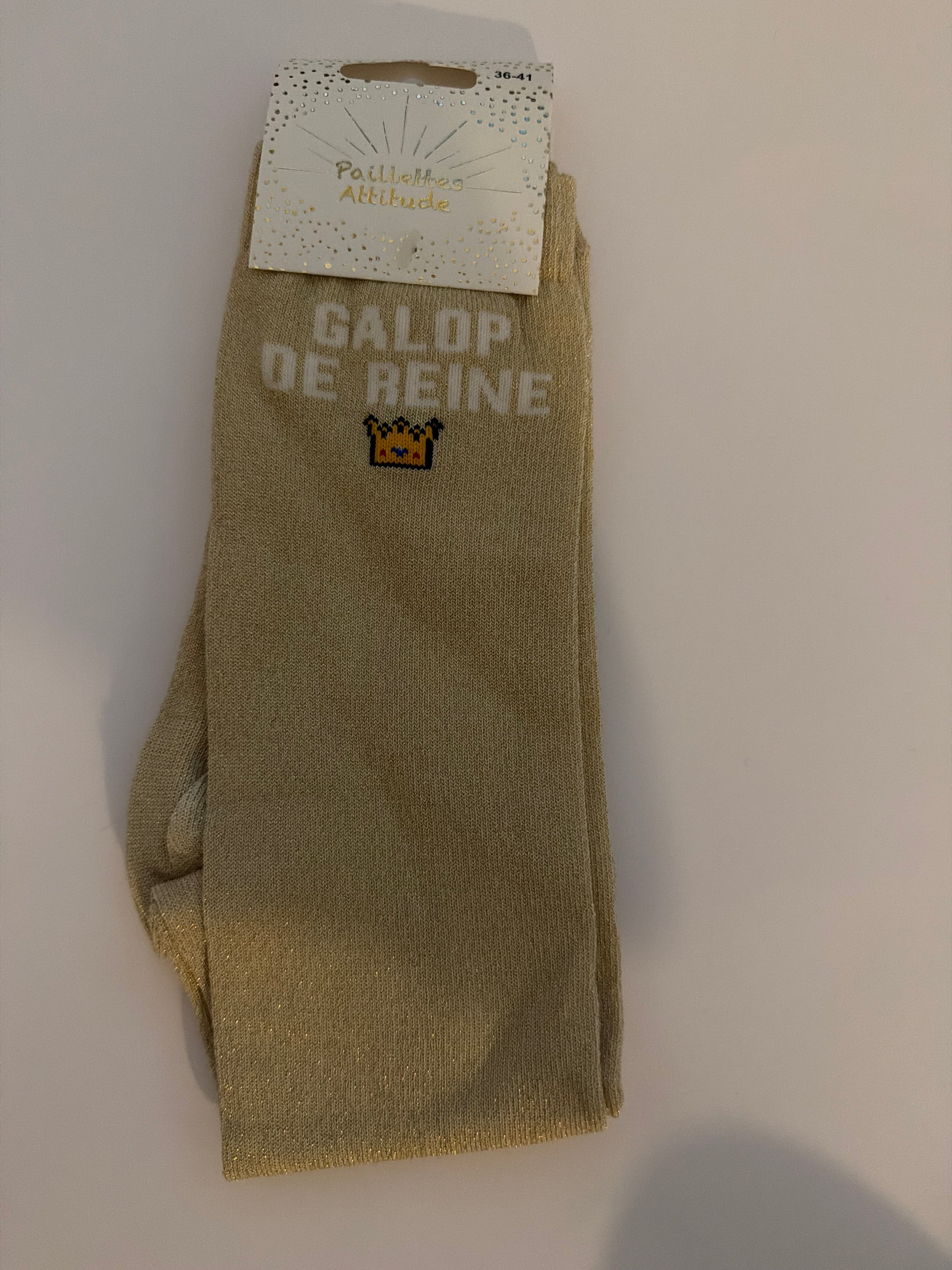 Chaussette pailletée équitation 36-41 GALOP DE REINE 👑