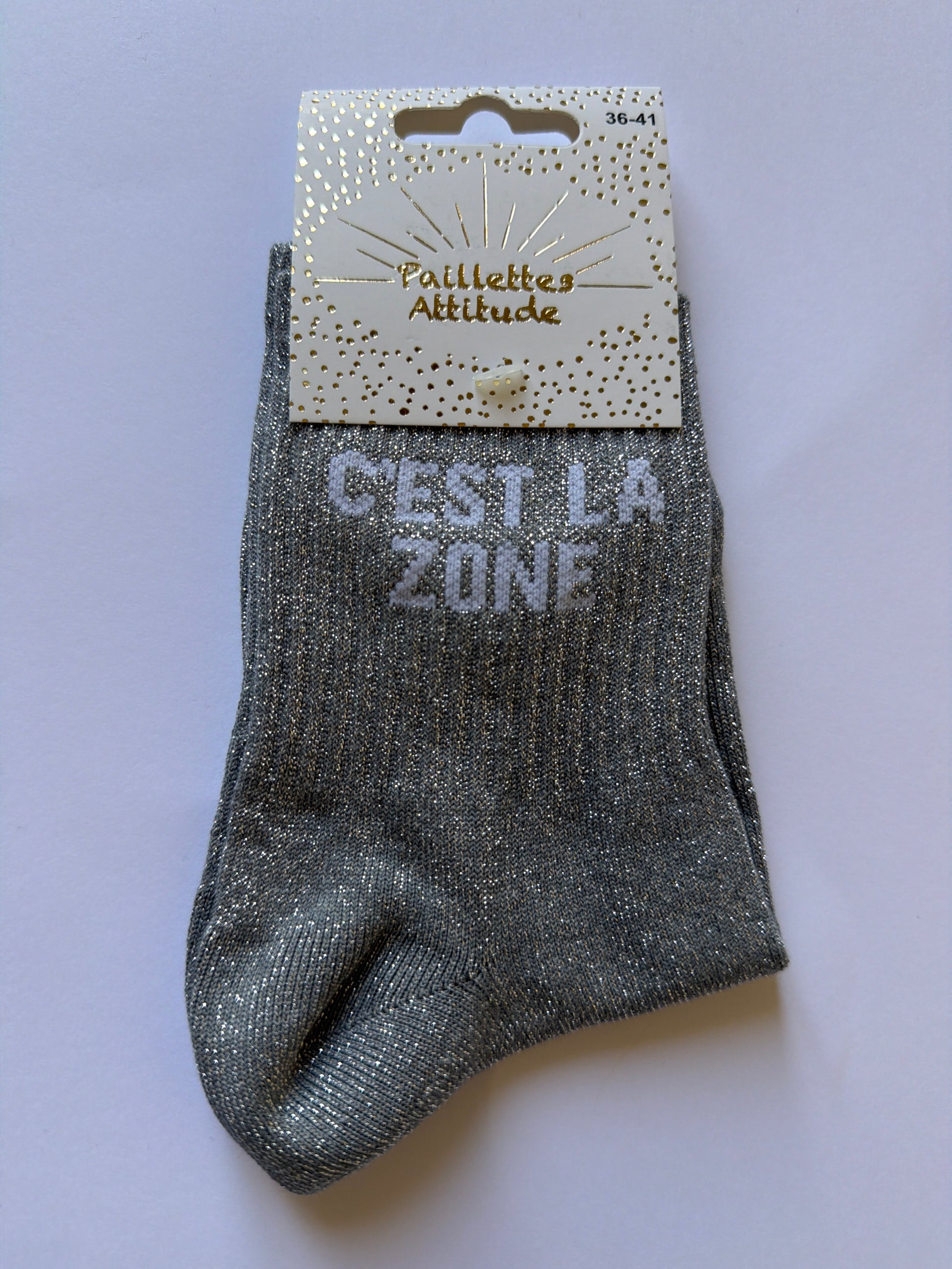 Chaussette de ville pailletée 36-41 C’EST LA ZONE