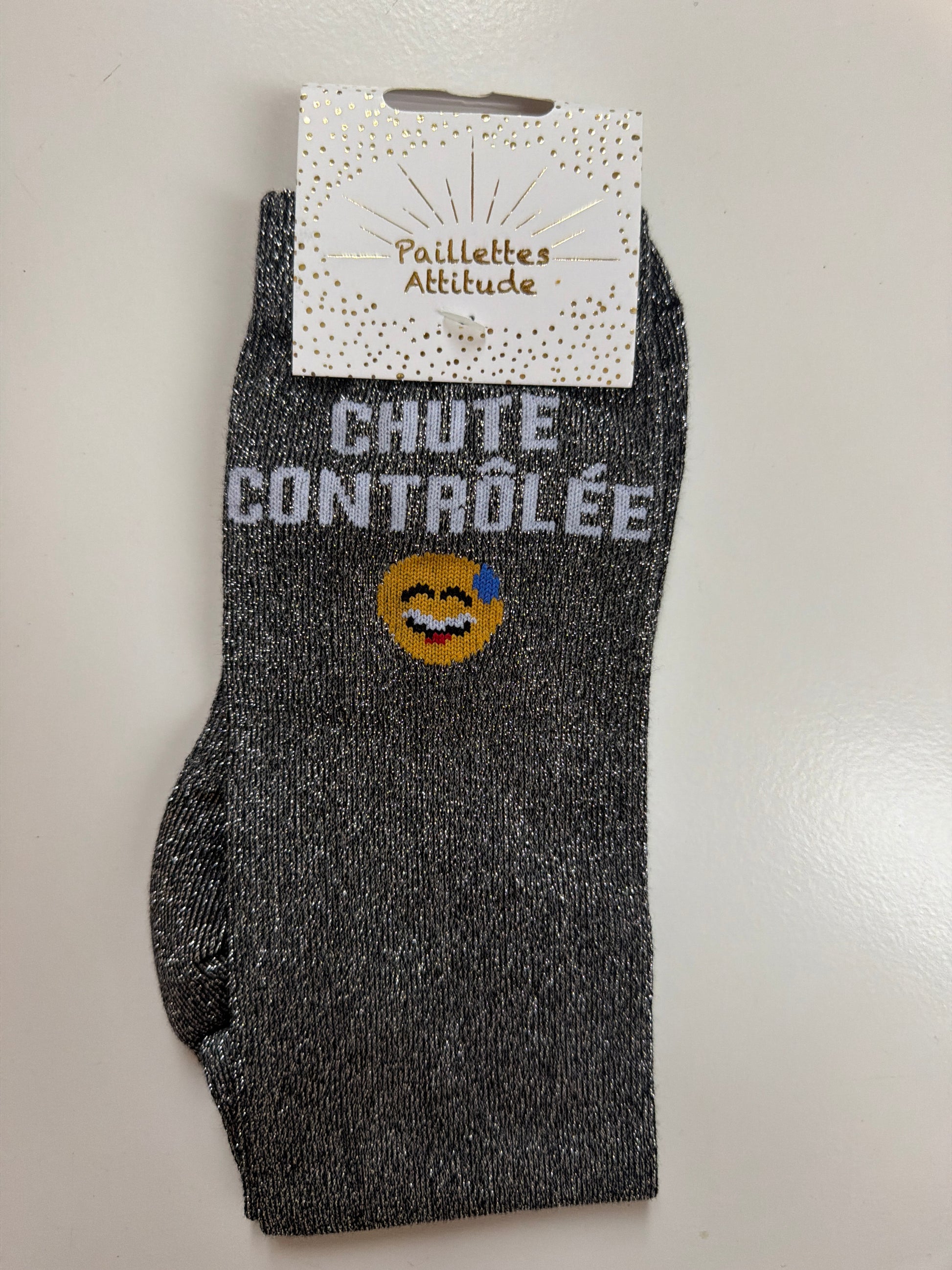 Chaussette pailletée équitation 30-35 CHUTE CONTRÔLÉE 😅