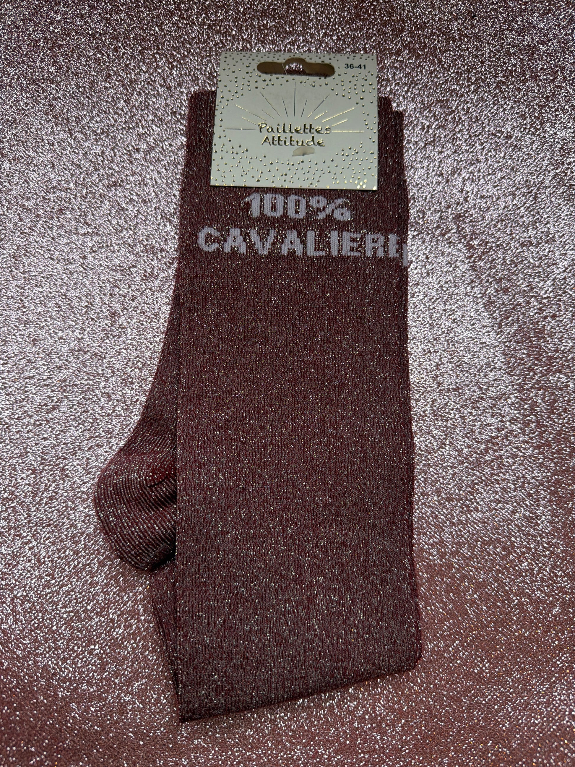 chaussette pailletée 100% cavalière 36/41