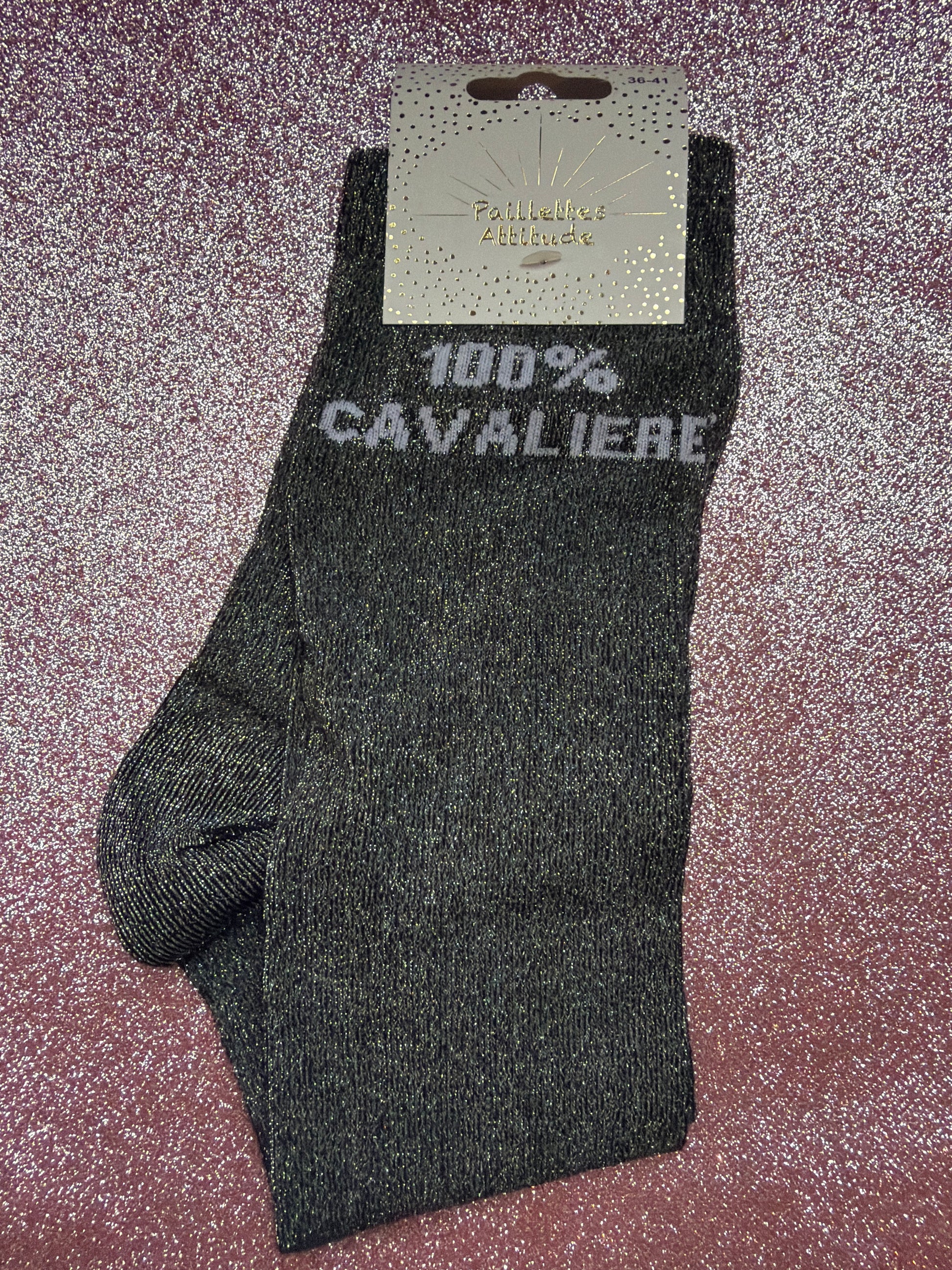chaussette pailletée 100% cavalière 36/41