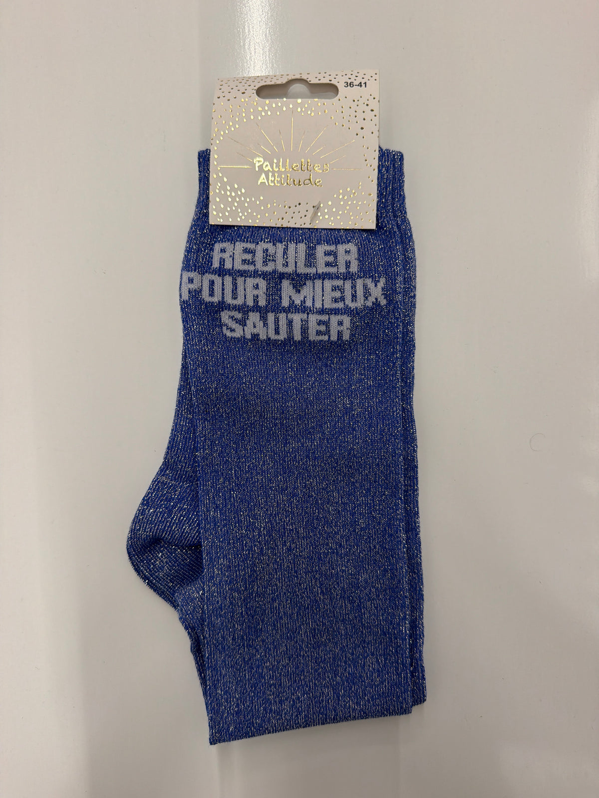 Chaussette pailletée équitation 36-41 RECULER POUR MIEUX SAUTER