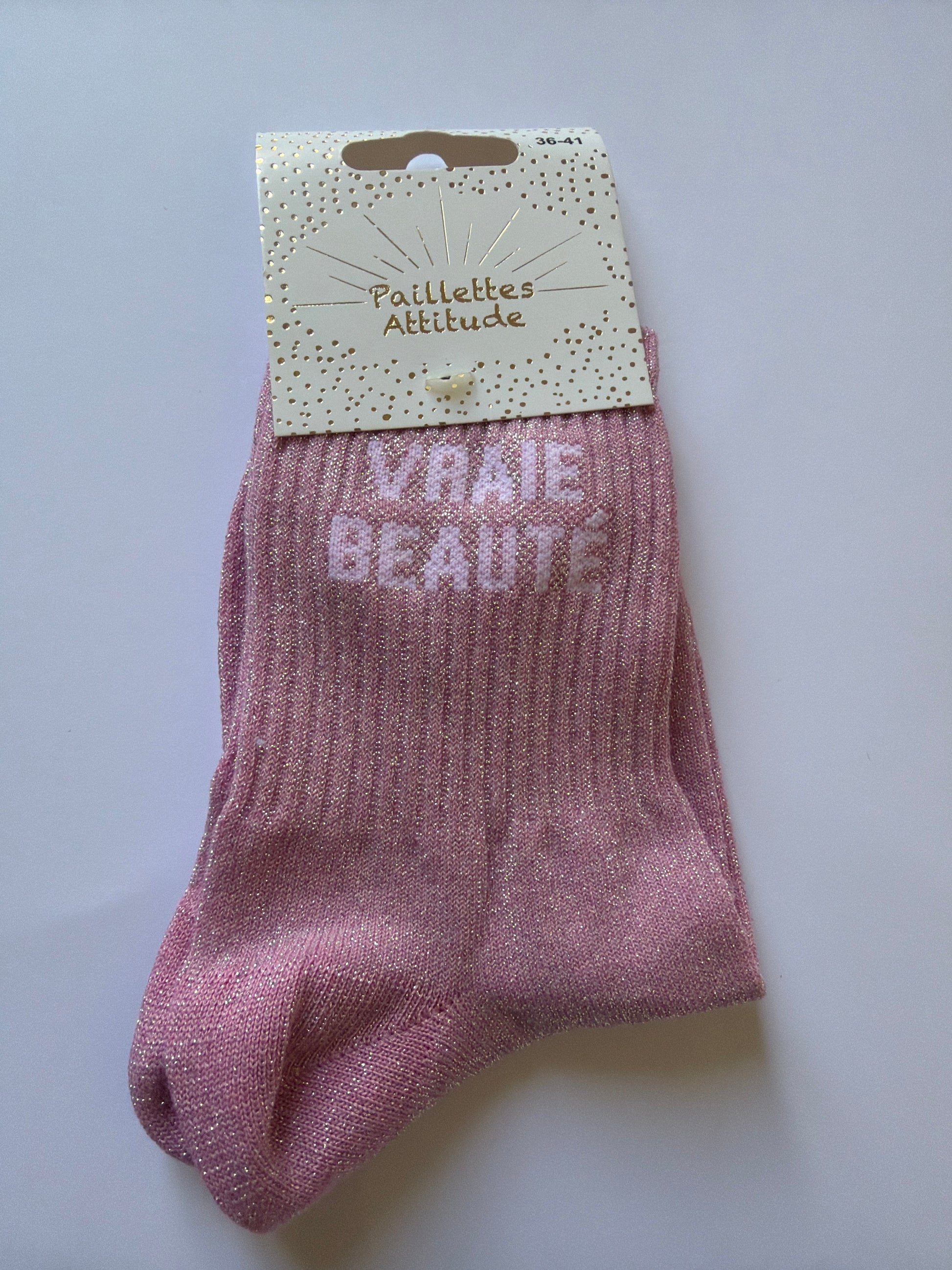 Chaussette de ville pailletée 36-41 VRAIE BEAUTÉ