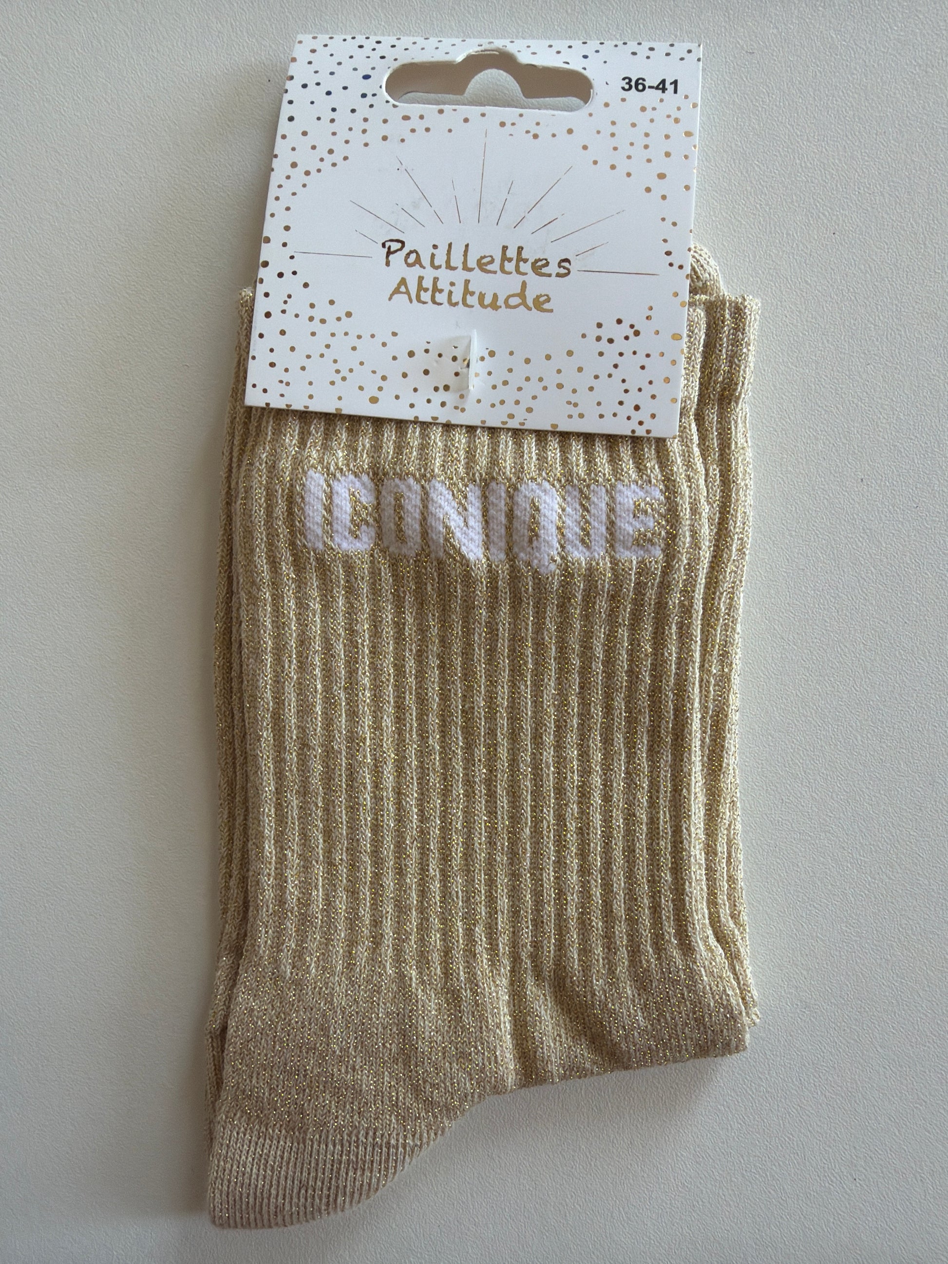 Chaussette de ville pailletée 36-41 ICONIQUE
