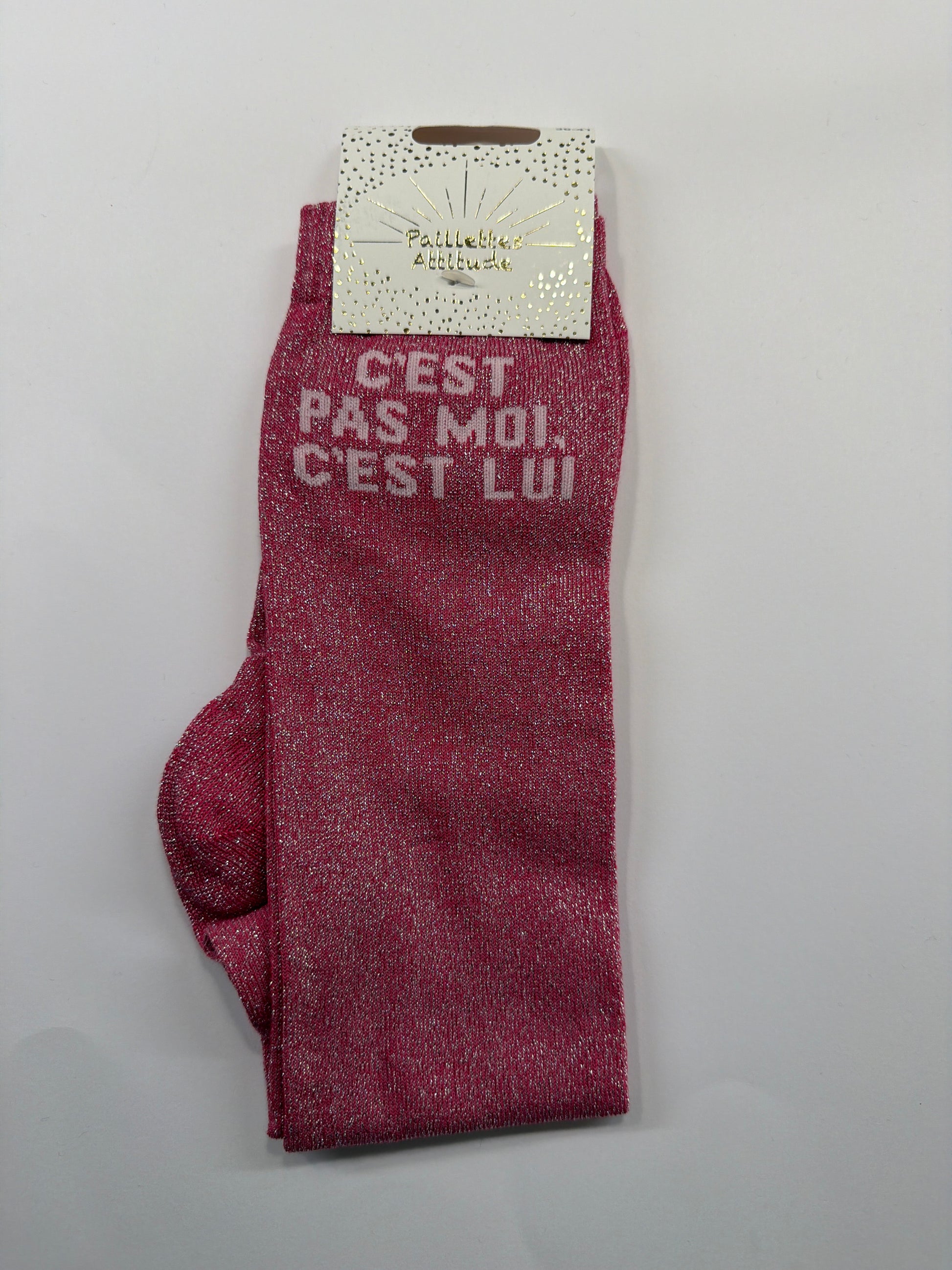 Chaussette pailletée équitation 36-41 C’EST PAS MOI, C’EST LUI