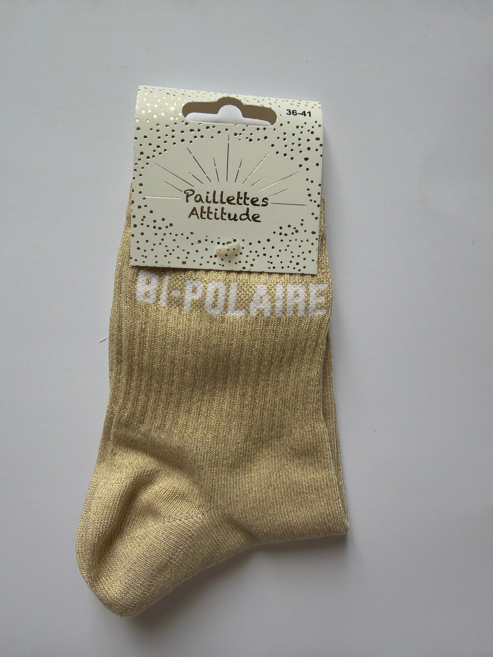 Chaussette de ville pailletée 36-41 BI-POLAIRE